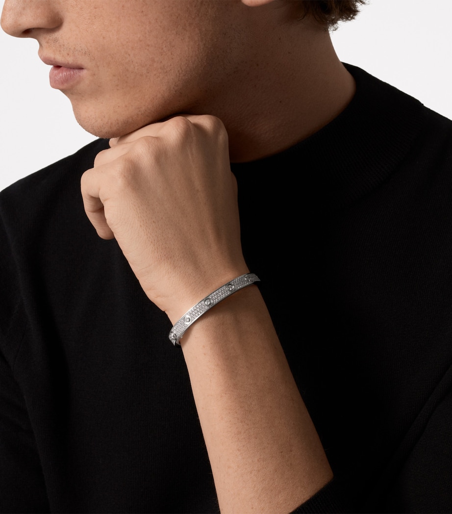 White Gold and Diamond LOVE Bracelet WHITE GOLD Image 10