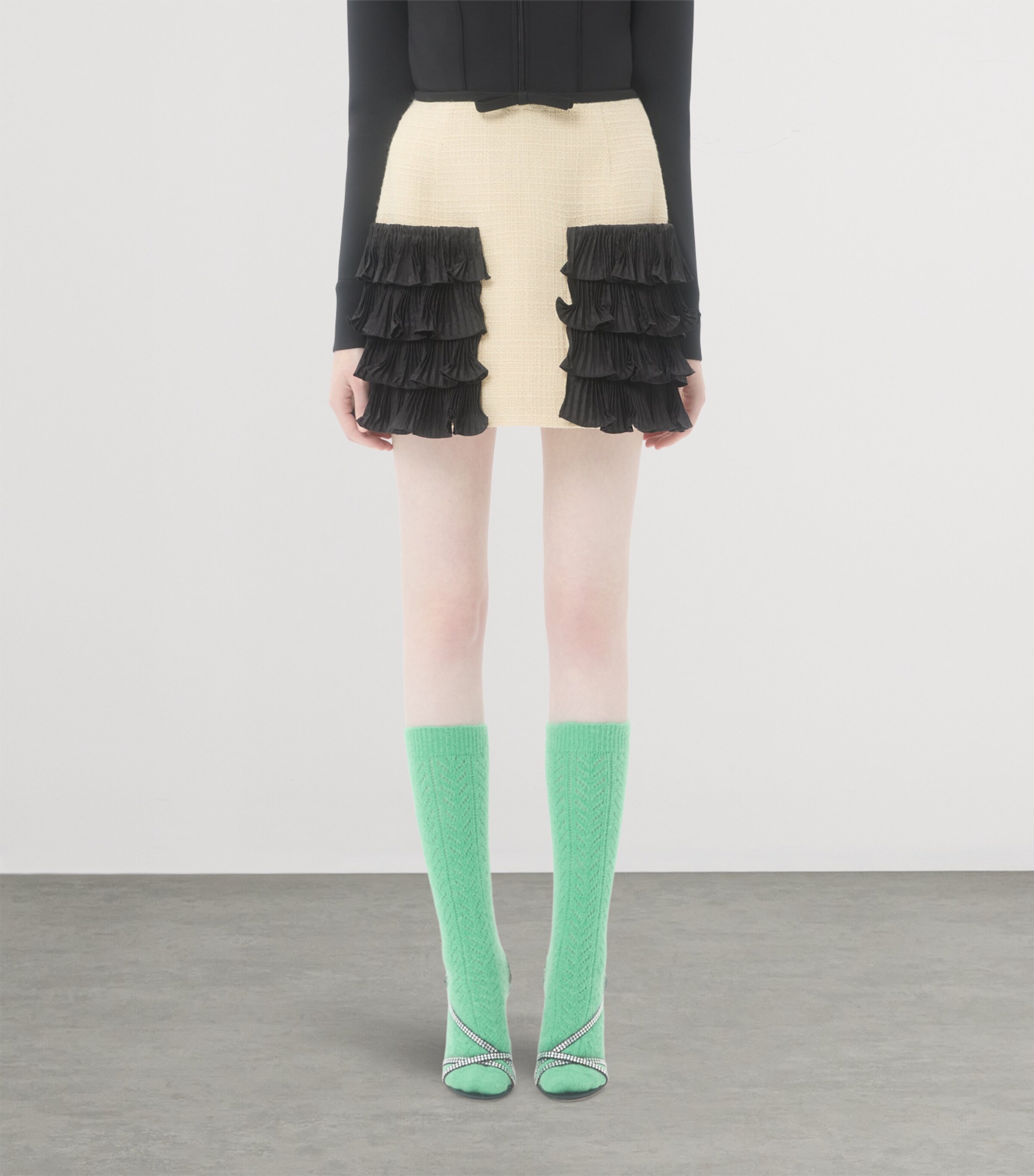 Wool-Blend Ruffled Mini Skirt DNG Image 3