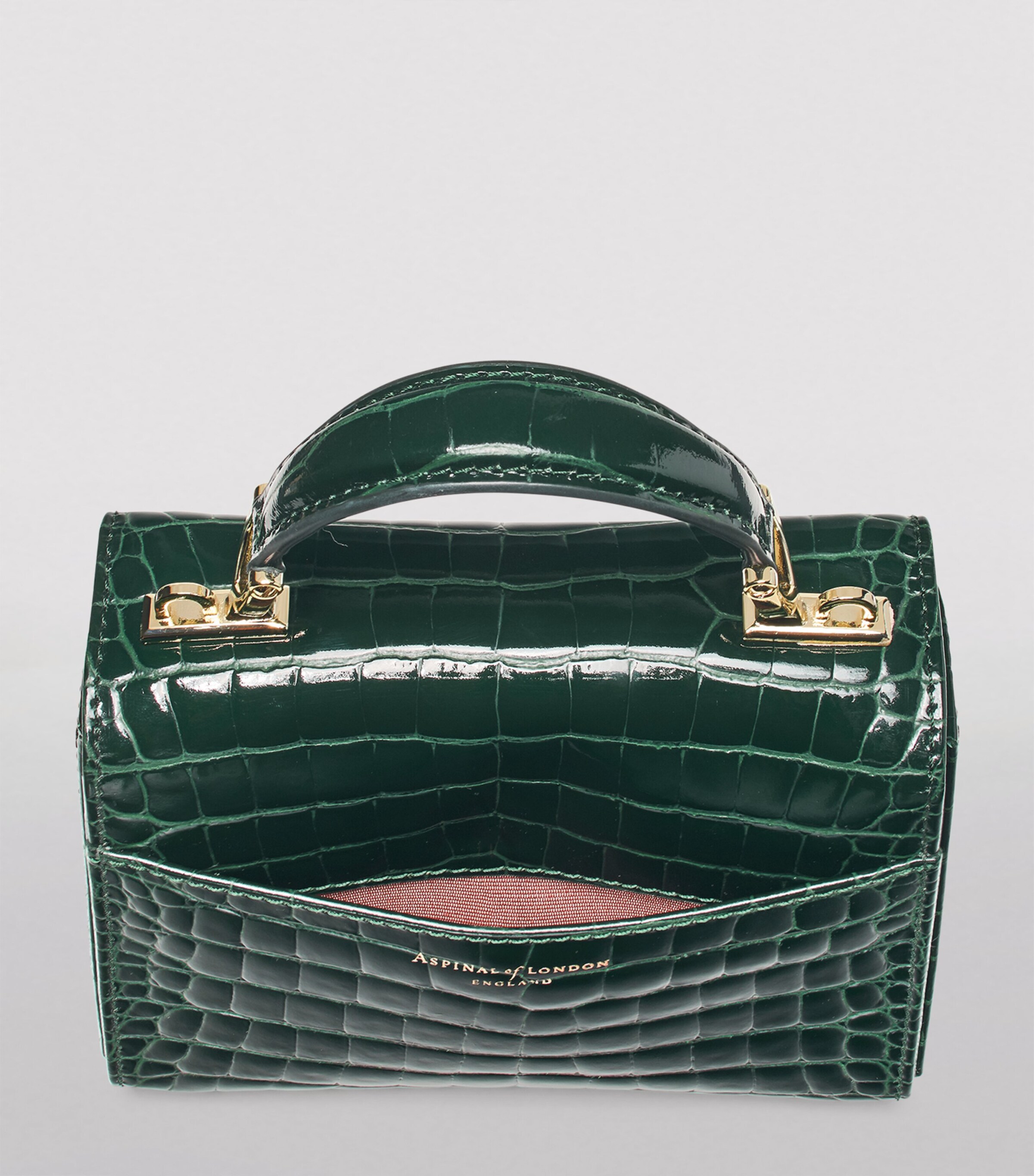 【Aspinal of London】Mini Mayfair Bag ハンドバッグ 革 5色 Aspinal Of London Mini Mayfair top-handle Bag | Orange