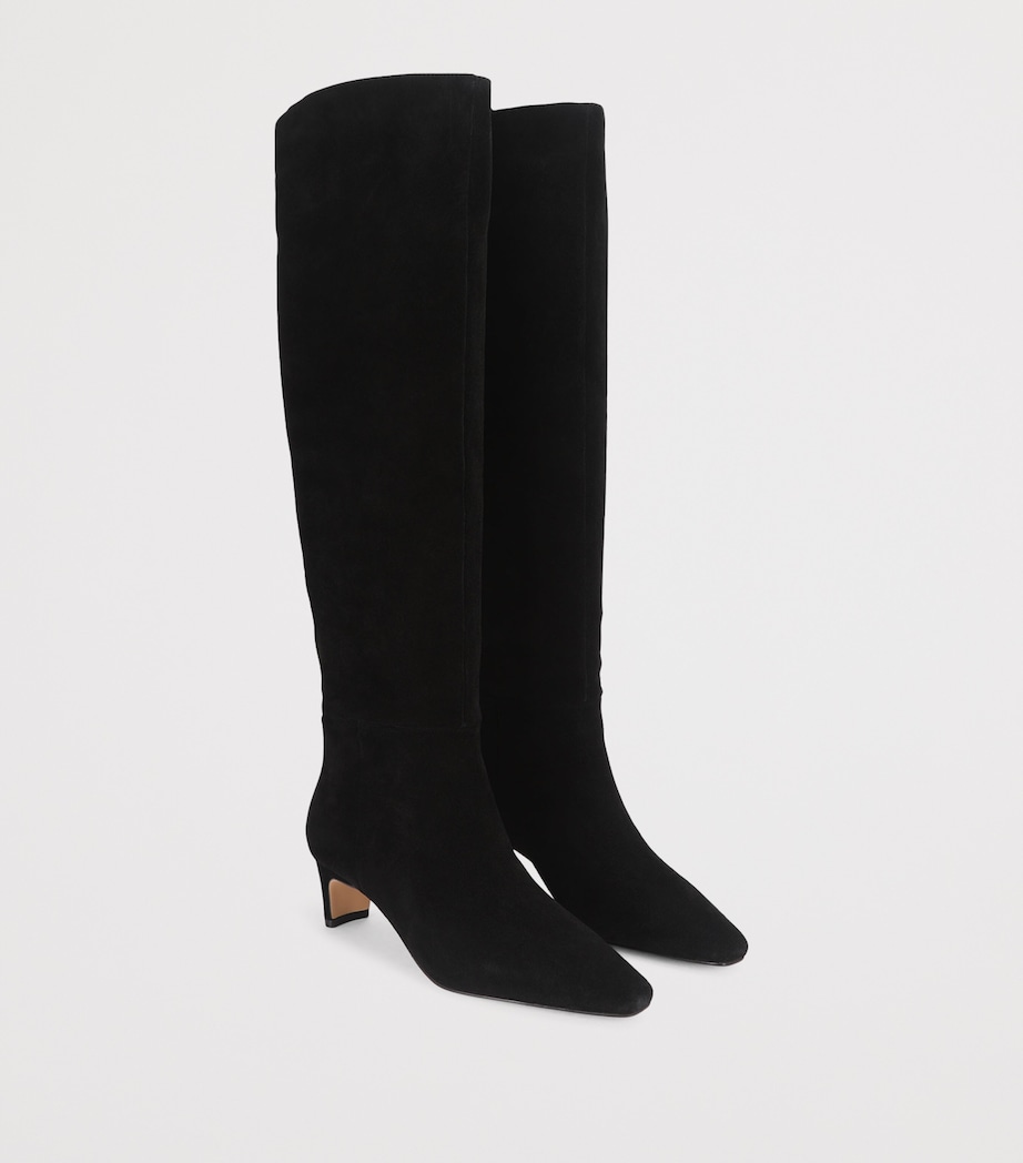 Kurt Geiger London Suede Ascot Knee-High Boots Black Image 2