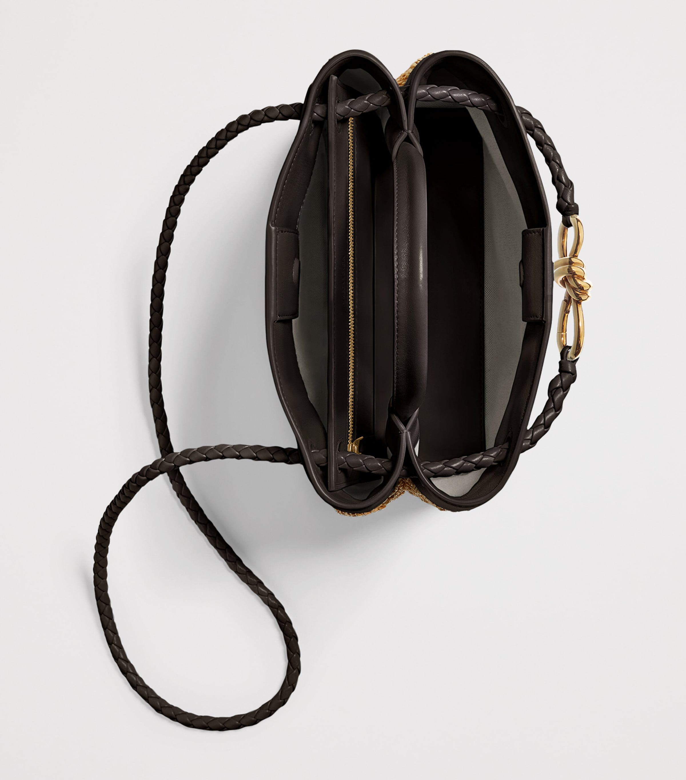 Bottega Veneta Small Raffia Andiamo Top-Handle Bag Image 5