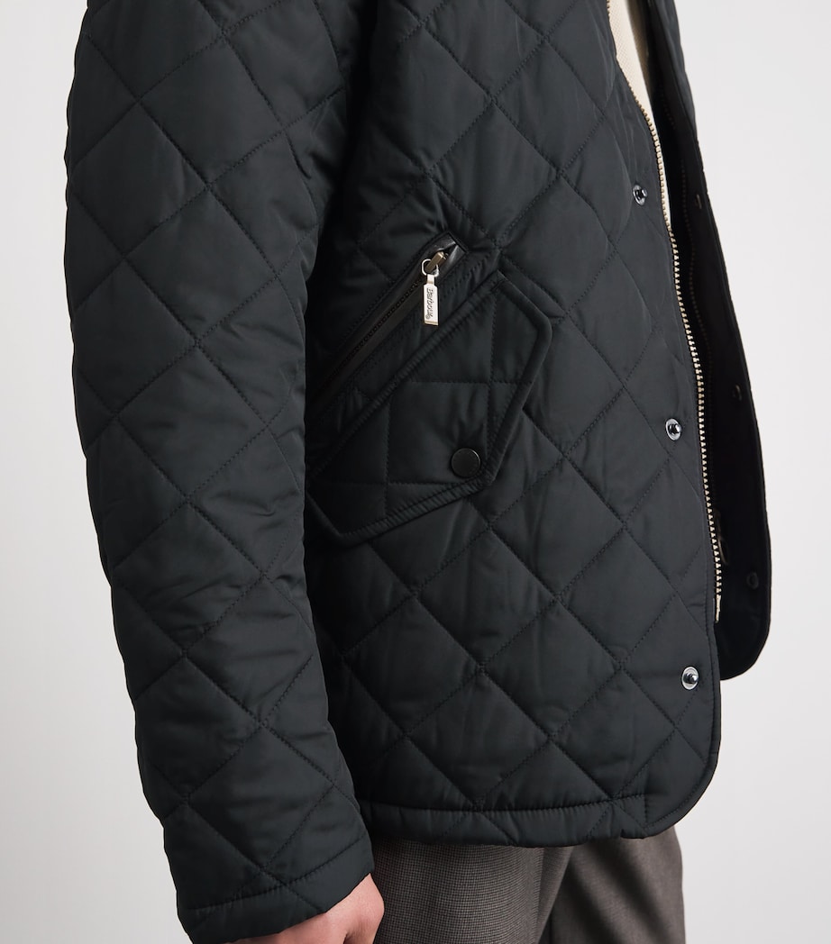 Barbour Mens Chelsea Sportsquilt Jacket Black Image 3