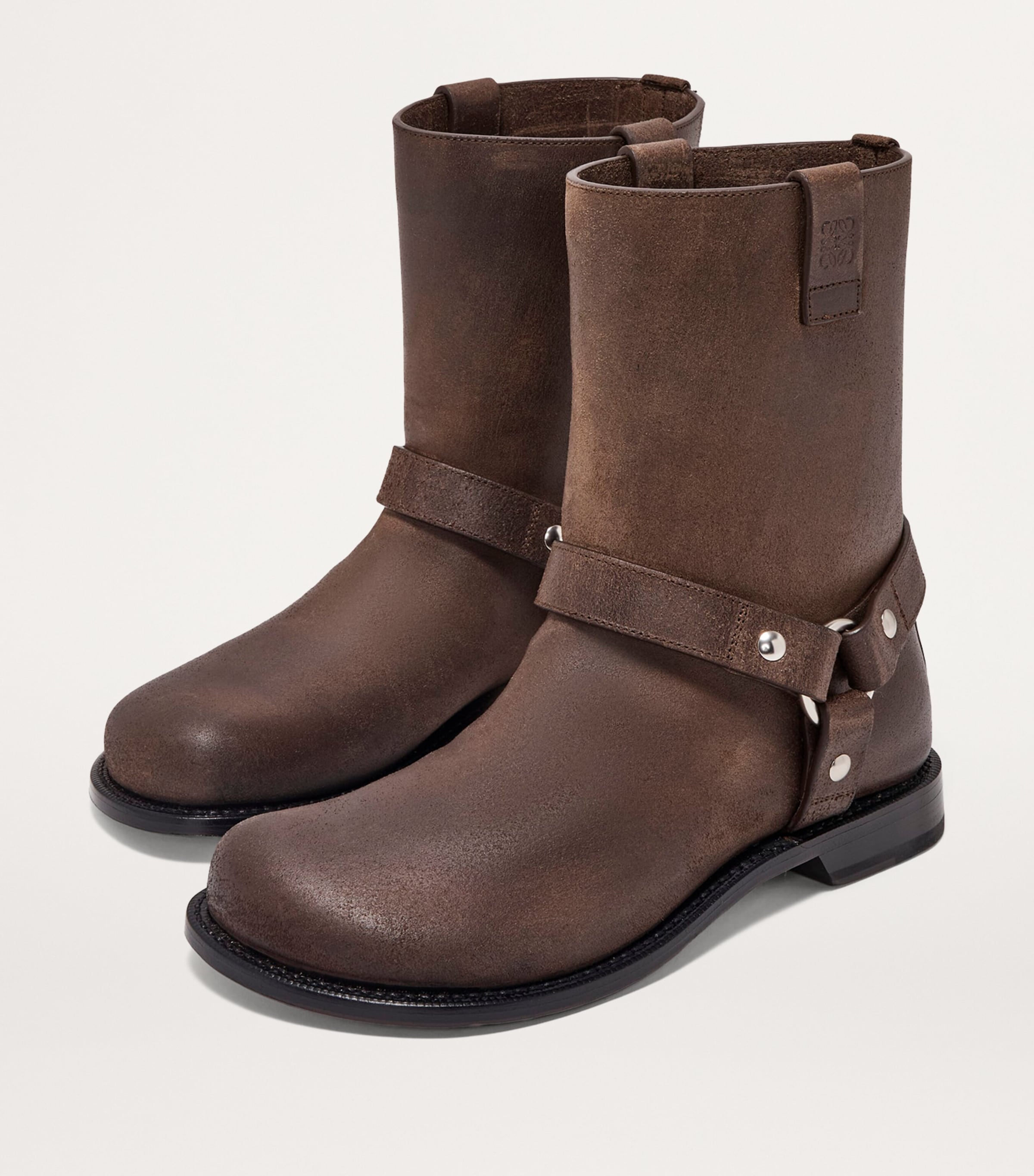 LOEWE Leather Campo Biker Boots | Harrods US