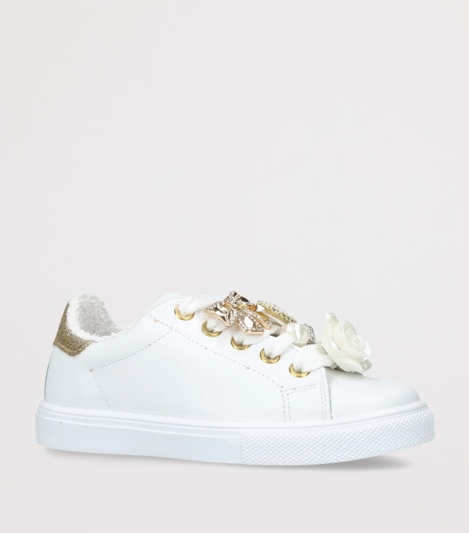 Leather Charm Sneakers WHITE Image 3