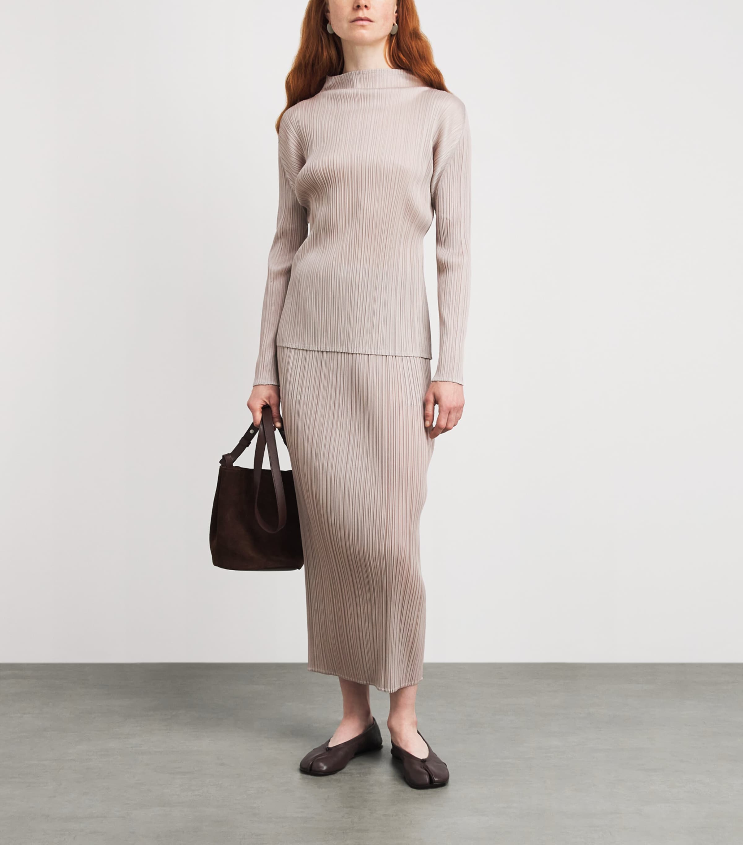 Pleats Please Issey Miyake Womens Long-Sleeve New Colorful Basics 4 Top Image 2
