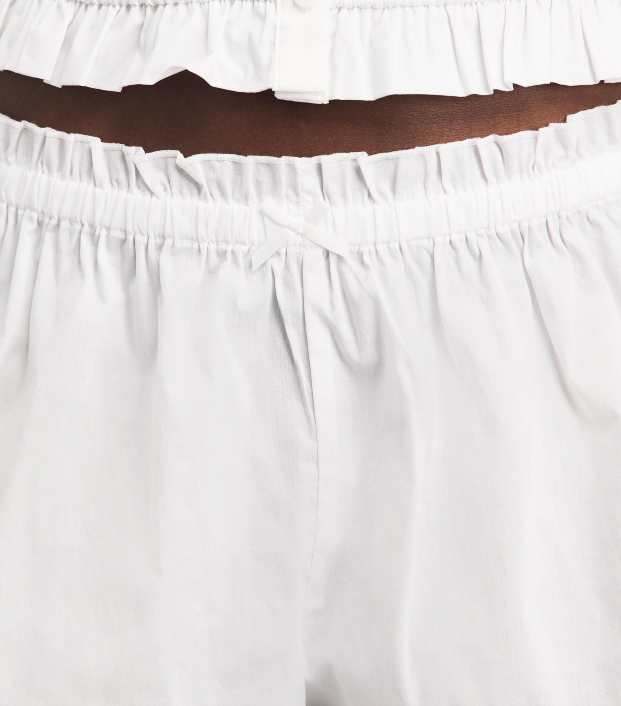 Skims Womens Cotton-Blend Poplin Apparel Shorts Snow Image 3