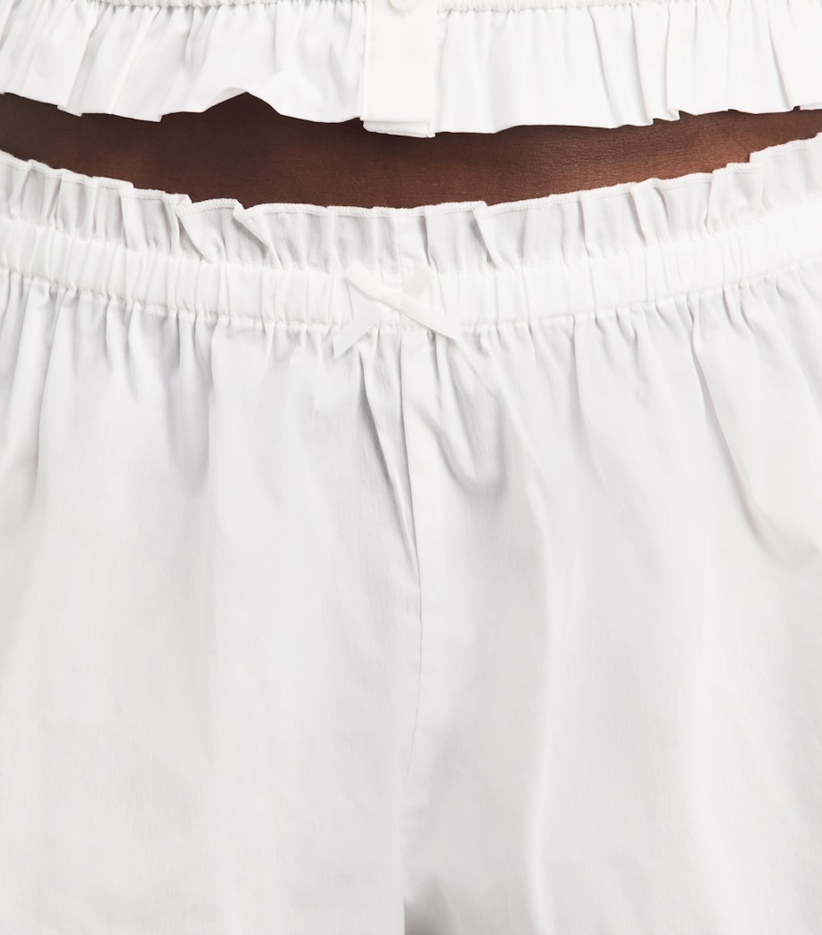 Skims Womens Cotton-Blend Poplin Apparel Shorts Snow Image 3