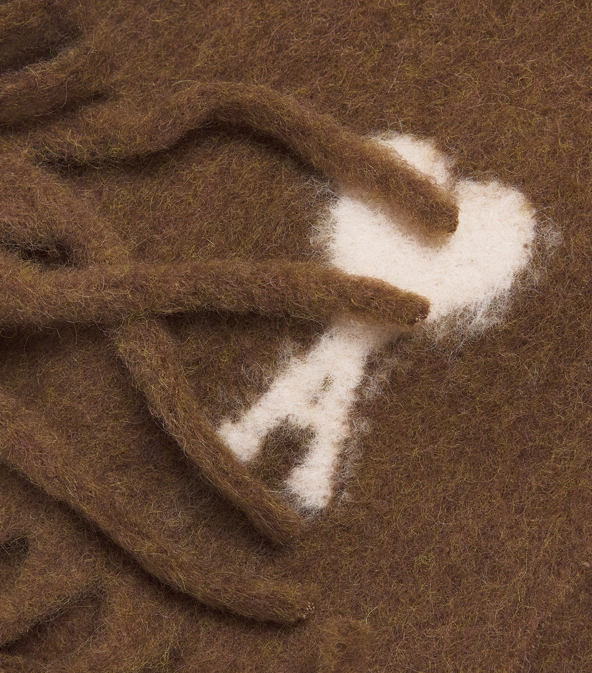 Alpaca-Blend Fringe Scarf 216 - NOISETTE Image 4