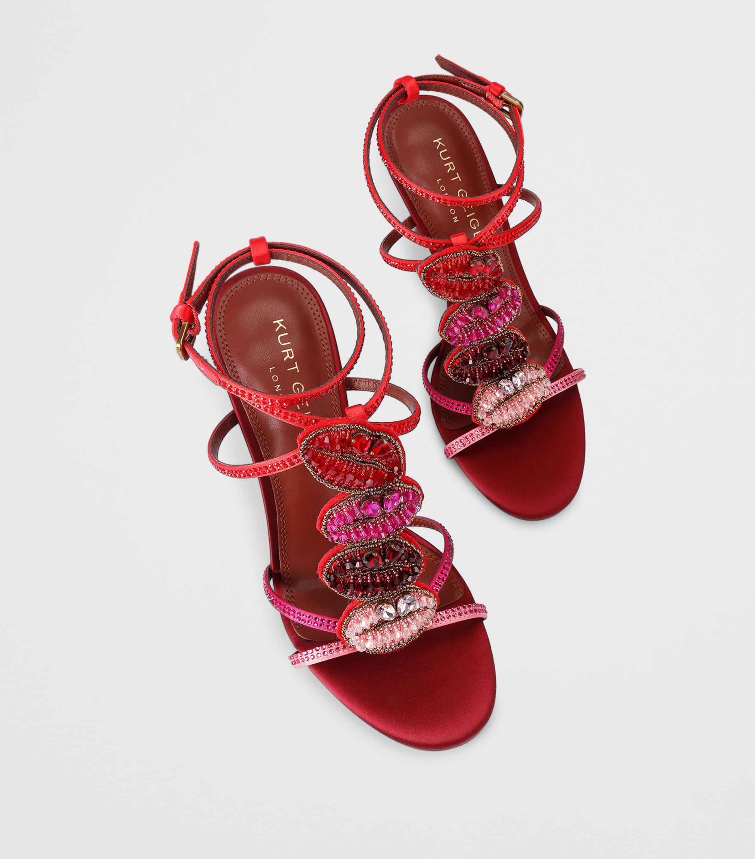 Kurt Geiger London Kurt Kiss Heeled Sandals Pink Comb Image 4