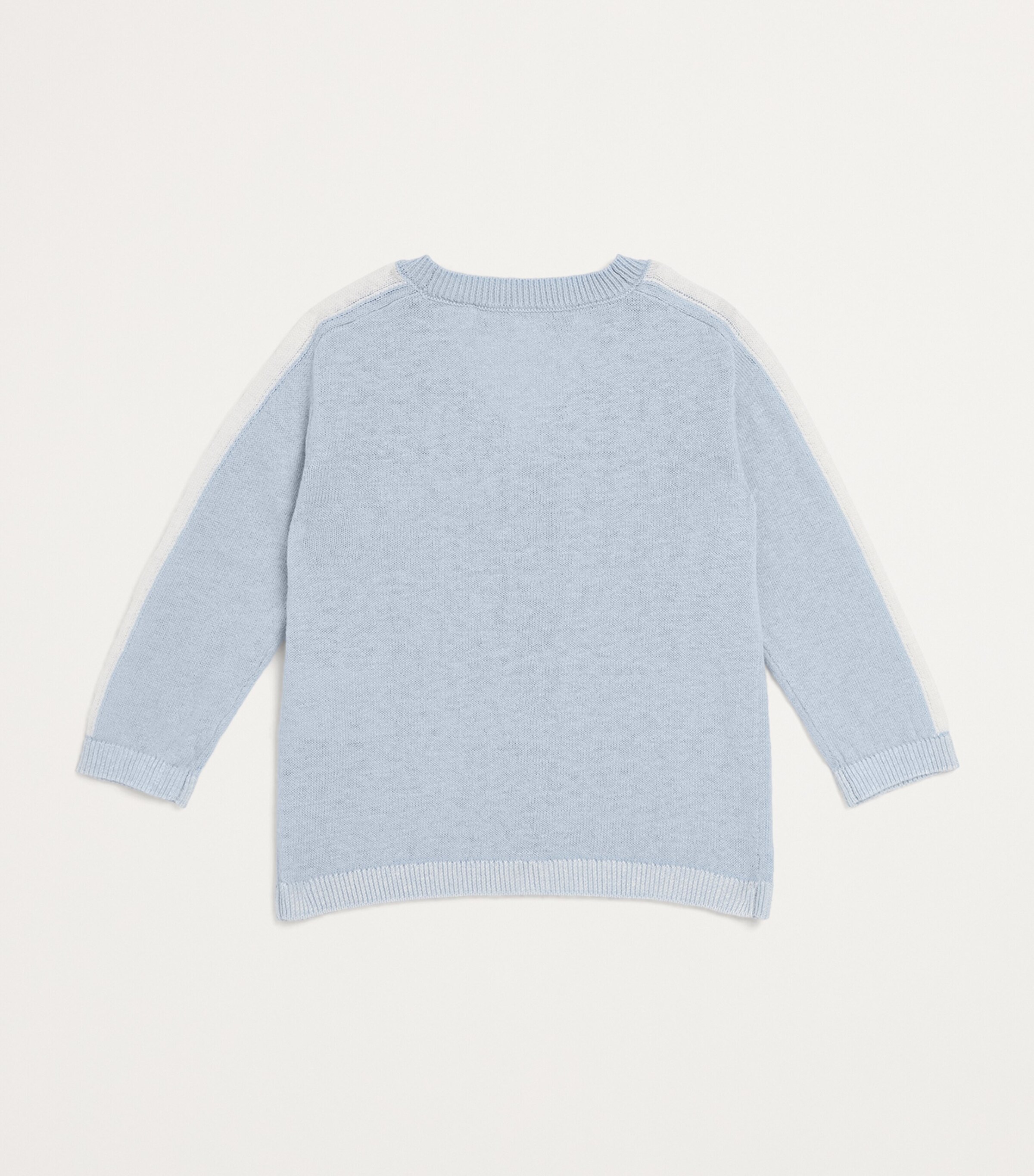 Tartine et Chocolat Linen-Cotton Cardigan (3 Months - 4 Years) Bleu Lavï¿½ Image 2