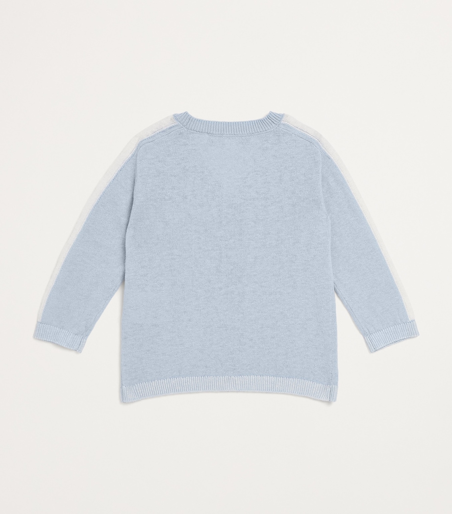Linen-Cotton Cardigan (3 Months - 4 Years) BLEU LAV� Image 2