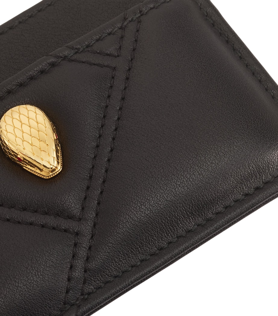 Serpenti Cabochon Card Holder BLACK Image 4