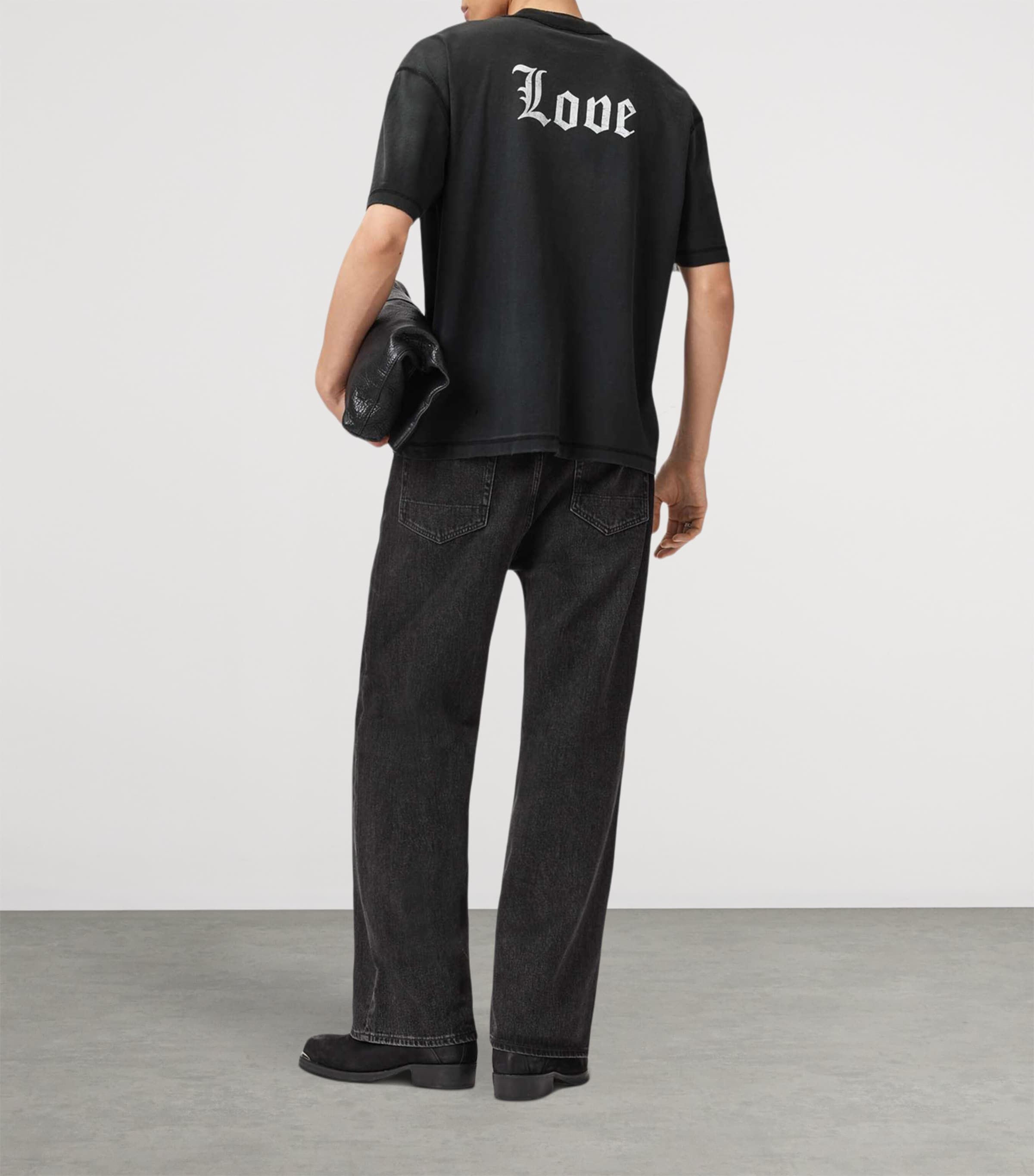 Organic Cotton Utopia Cropped T-Shirt WASHED BLACK Image 4