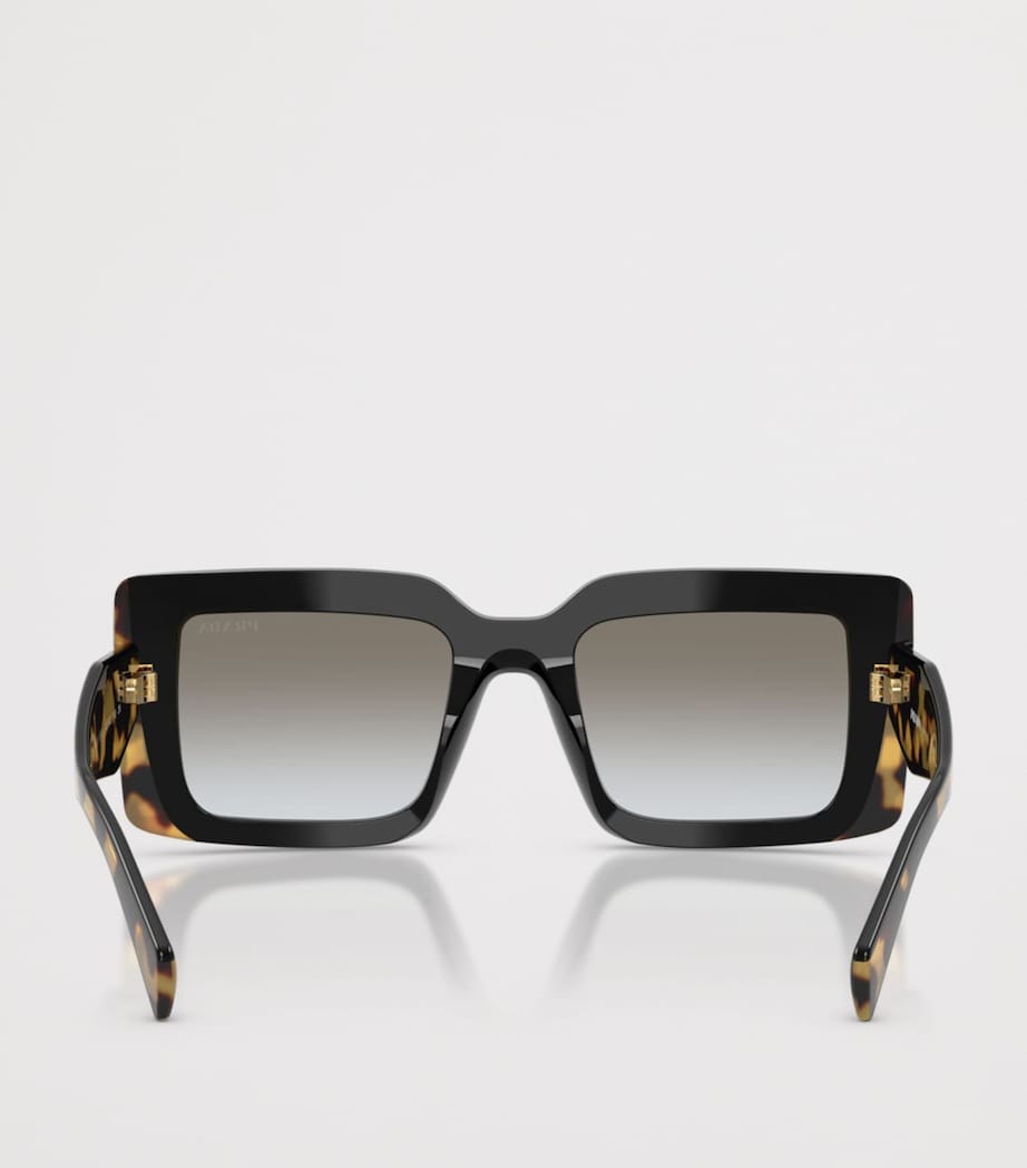 Prada PR D01S Rectangle Sunglasses Black Image 4