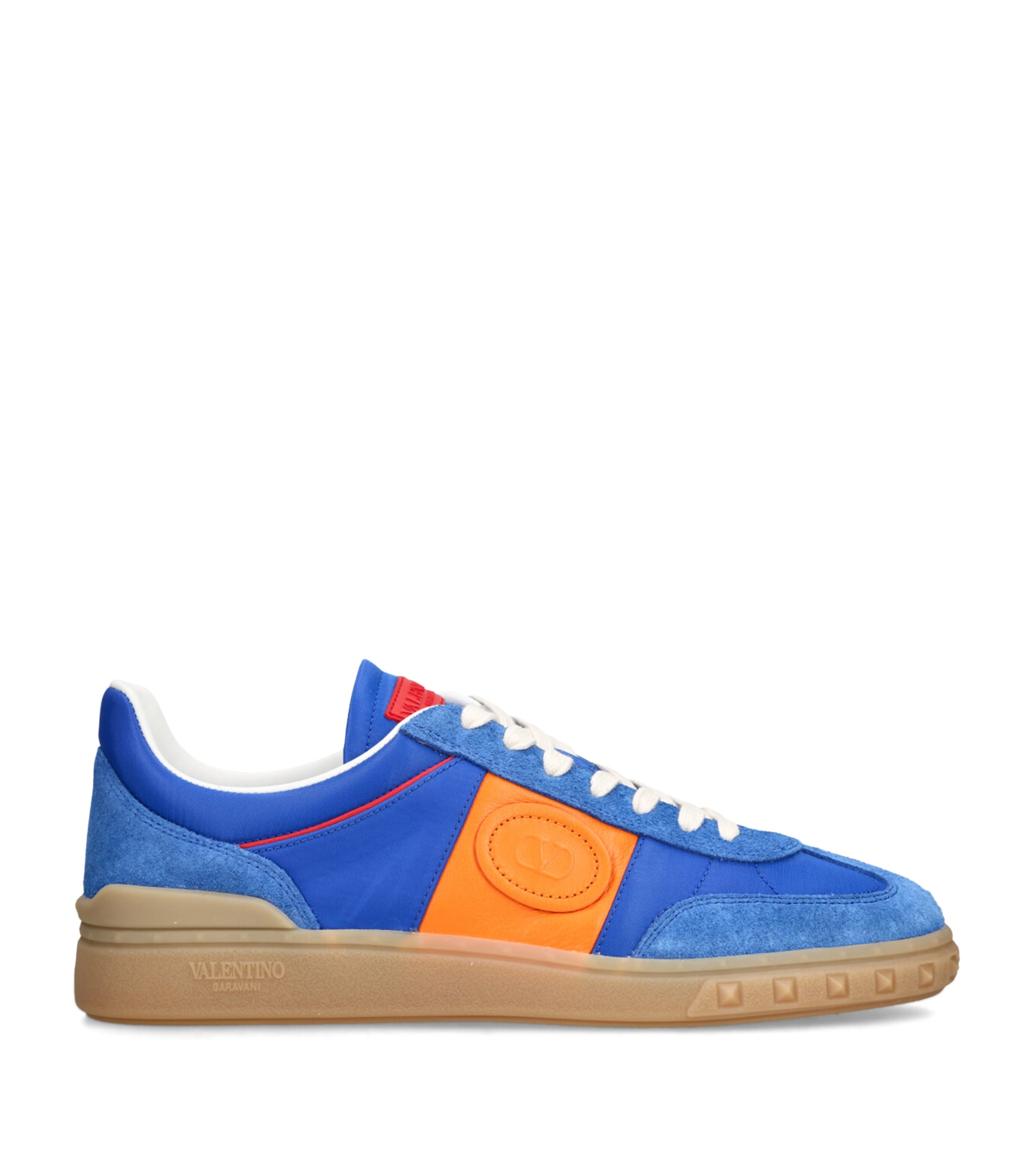 Valentino Garavani Leather Upvillage Padded Sneakers Blue Other Image 1