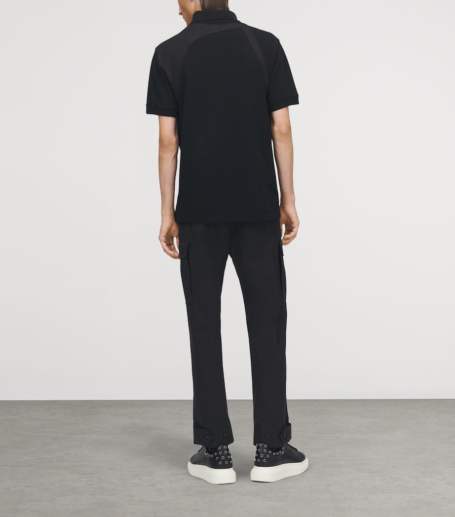 McQueen Mens Cotton Cargo-Pocket Straight Trousers Image 4