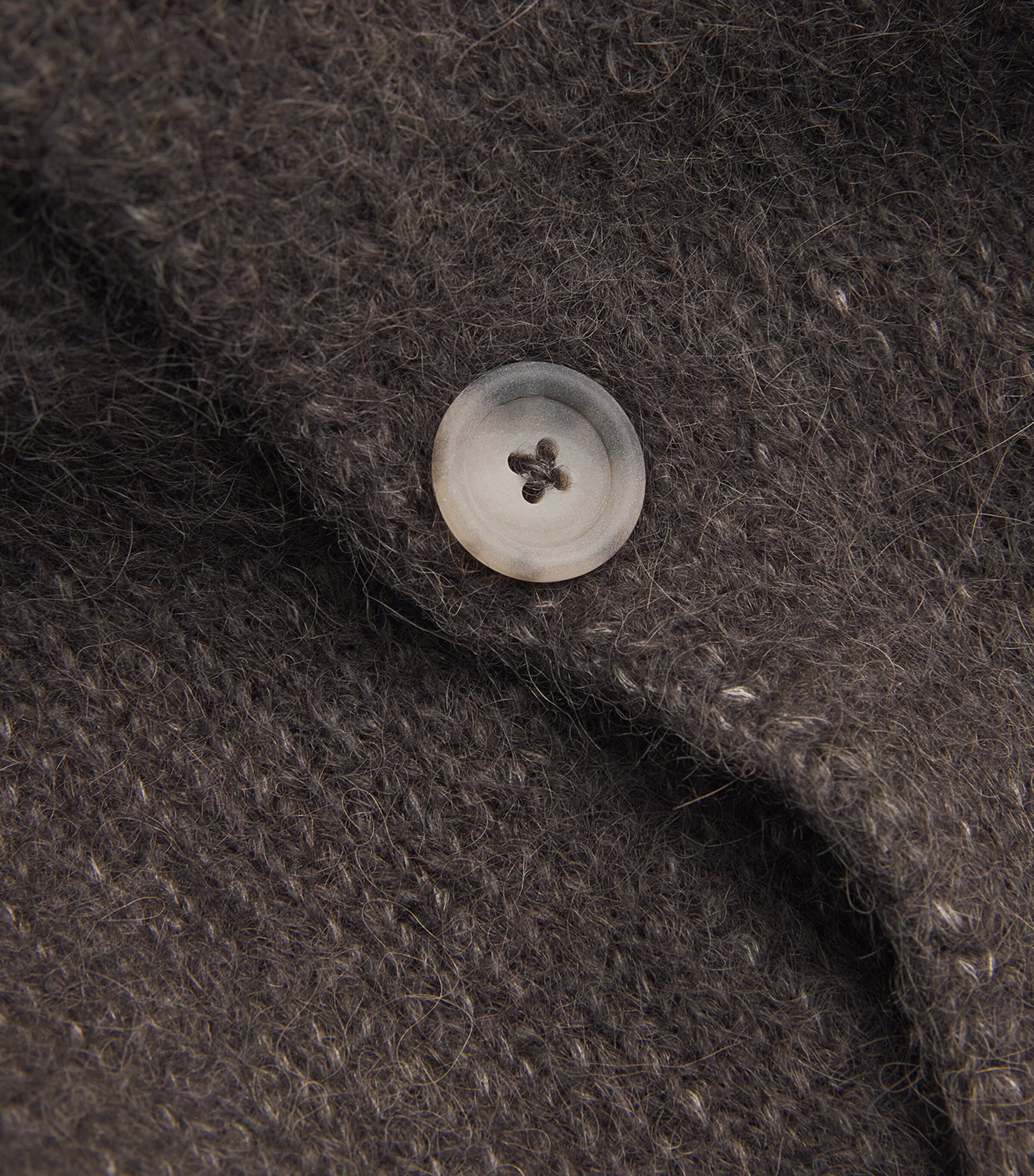 Lauren Manoogian Womens Alpaca-Pima Cotton-Merino Wool Loft Cardigan Coal Image 6