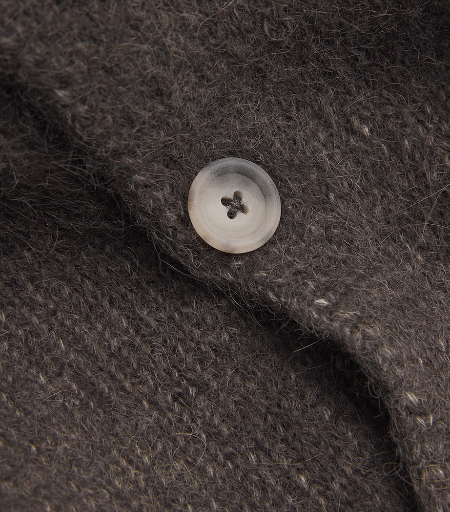 Lauren Manoogian Womens Alpaca-Pima Cotton-Merino Wool Loft Cardigan Coal Image 6