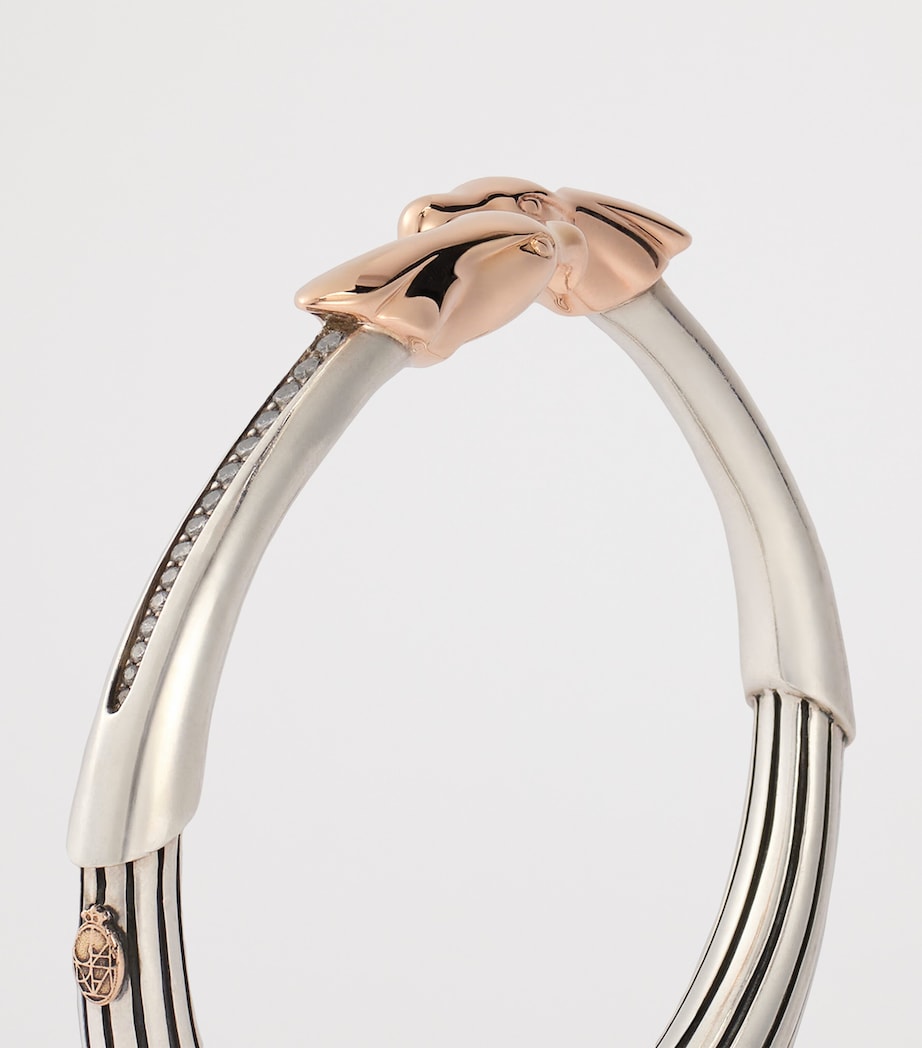 Jacques Marie Mage Sterling Silver and Diamond Atian Cuff Blush Image 2