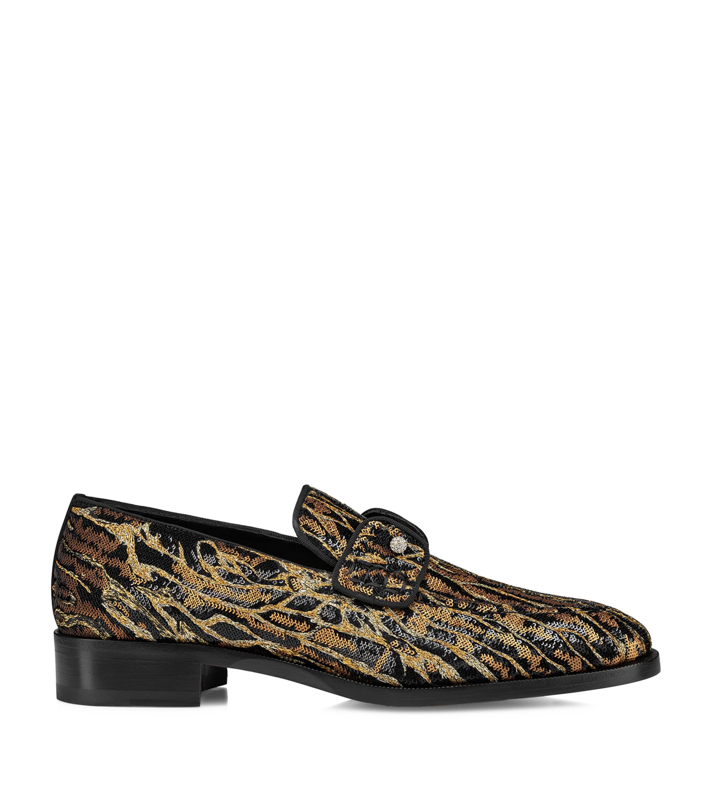 Christian Louboutin Chambelimoc Night Strass Loafers