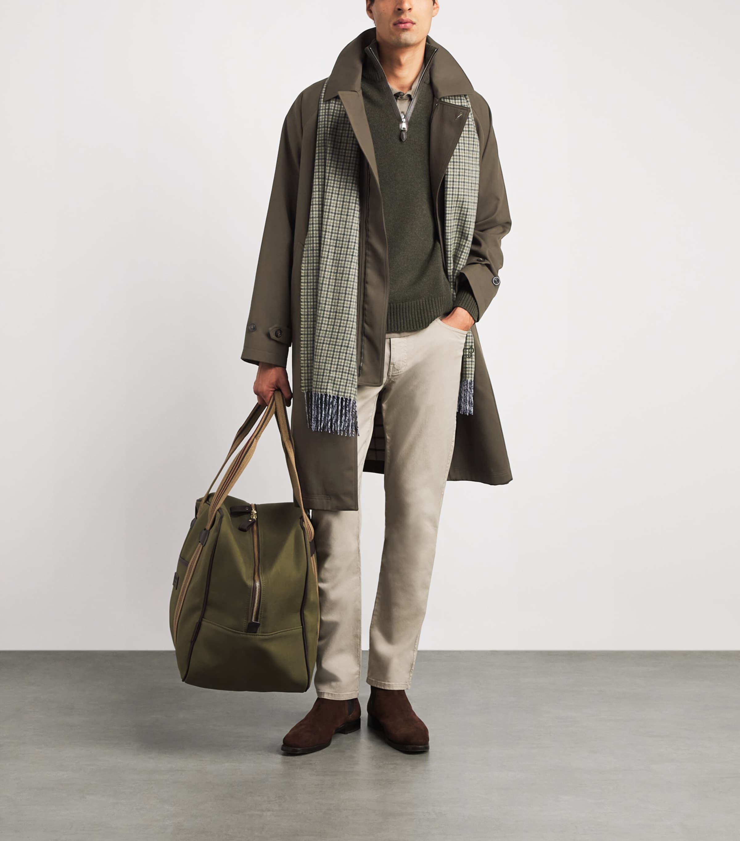 Purdey Mens Mey Storm Coat Khaki Image 2