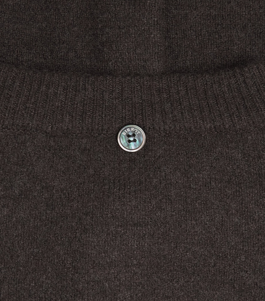 Birrot Womens Merino Wool Cardigan Brown Image 6