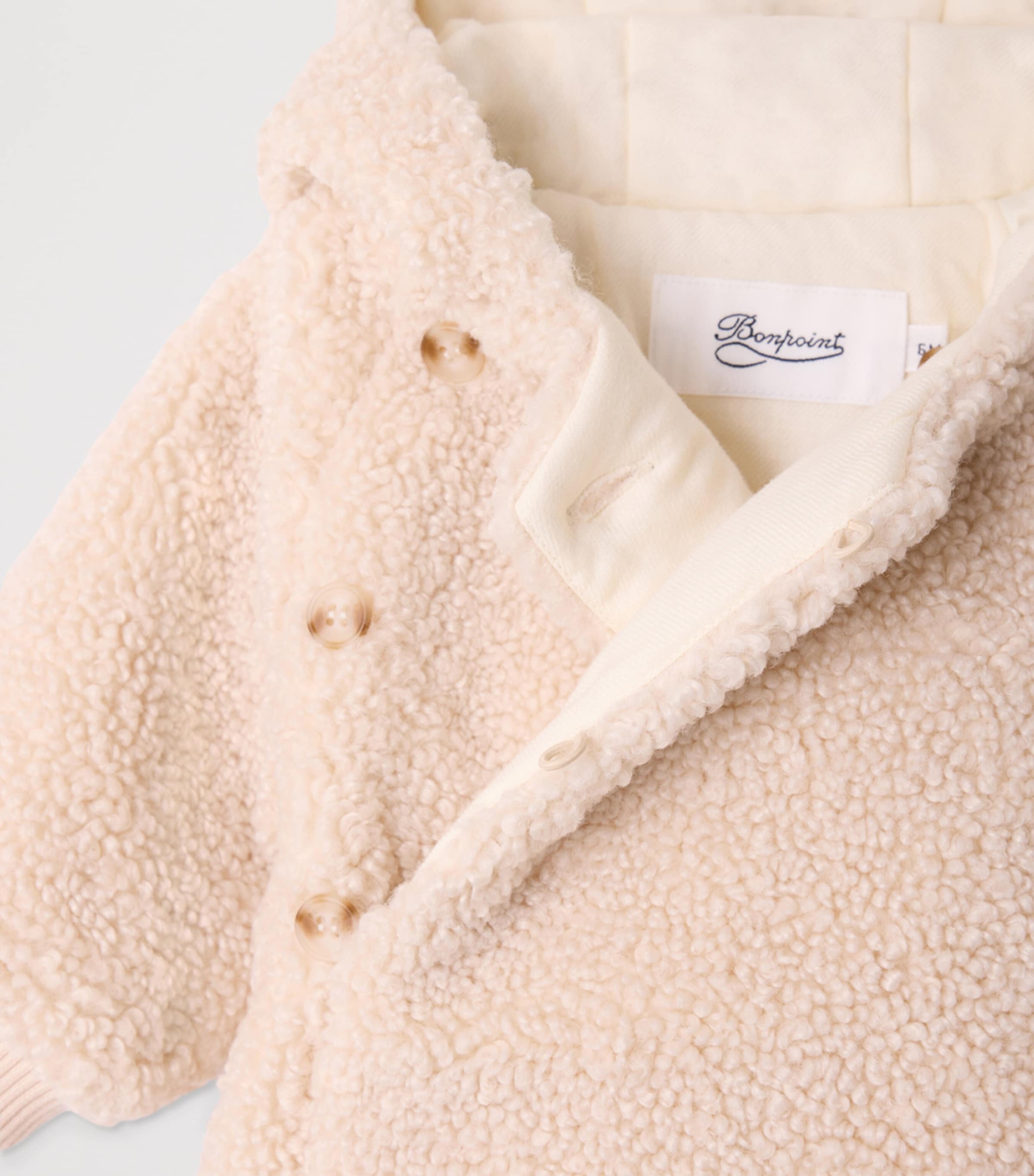 Bonpoint Faux fur Thala Jacket (6-12 Months) Ecru Image 3