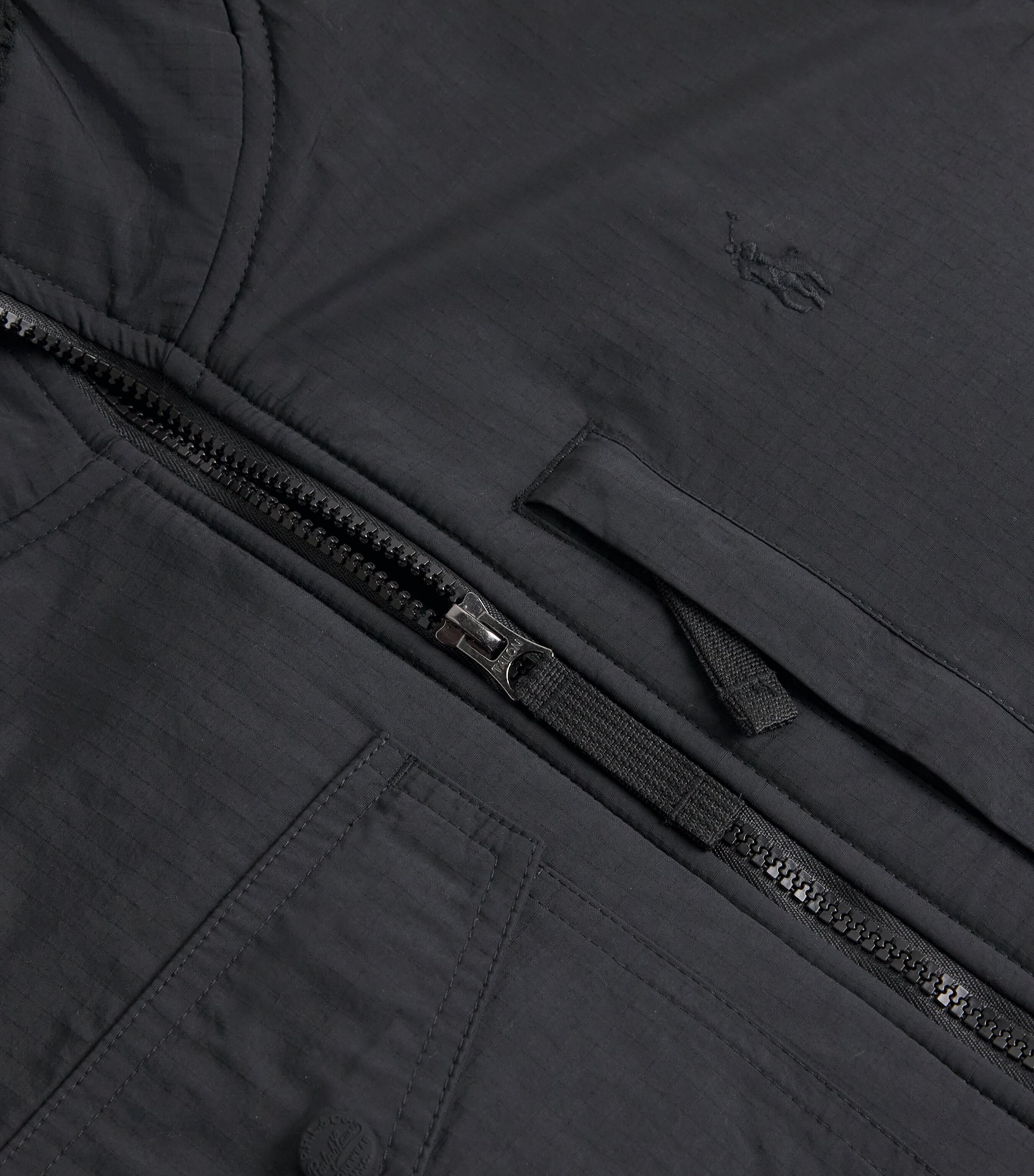 Bouclé-Detail Hybrid Jacket BLACK Image 5