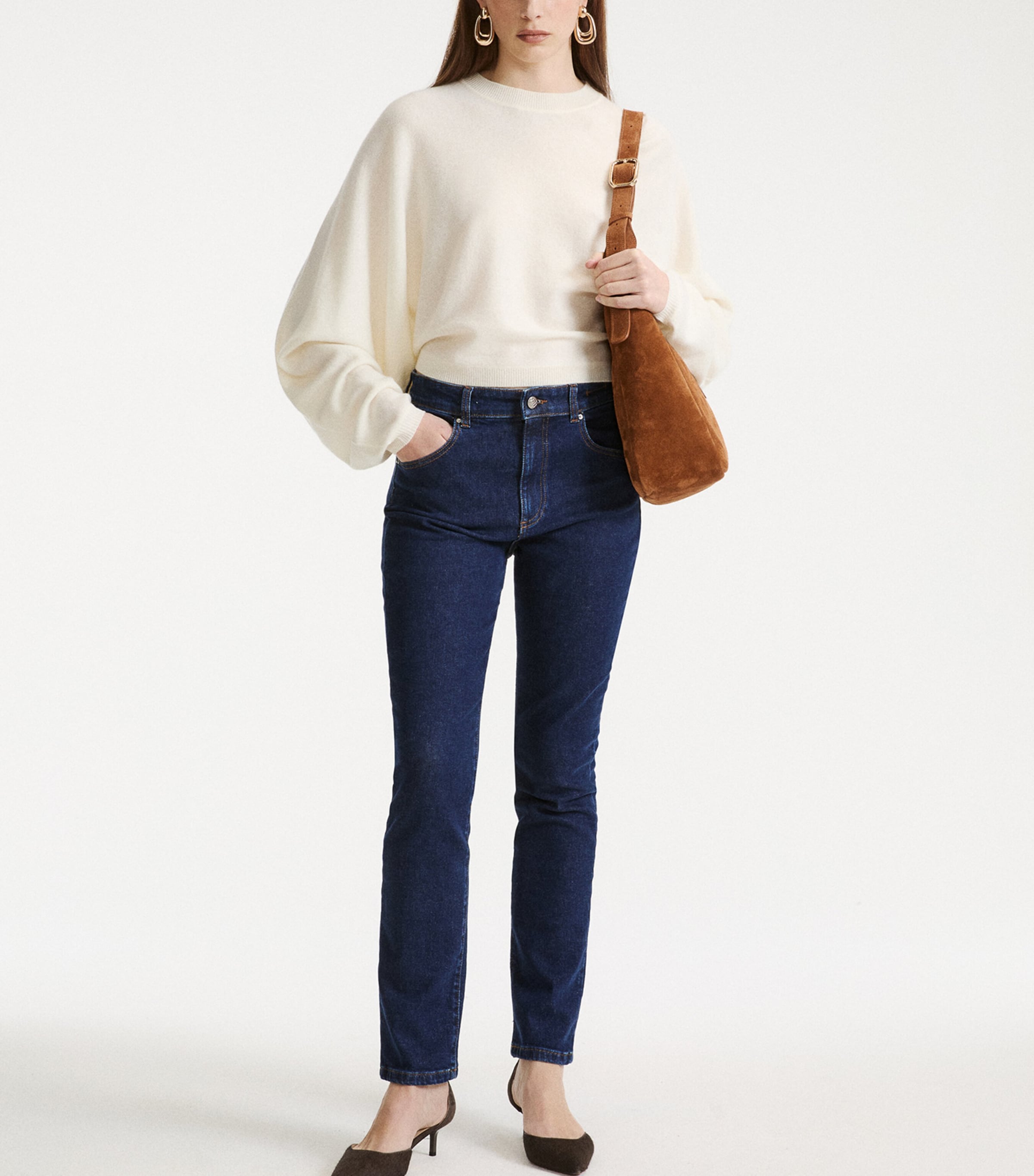 Marella Womens Cashmere Sweater Cream Image 2