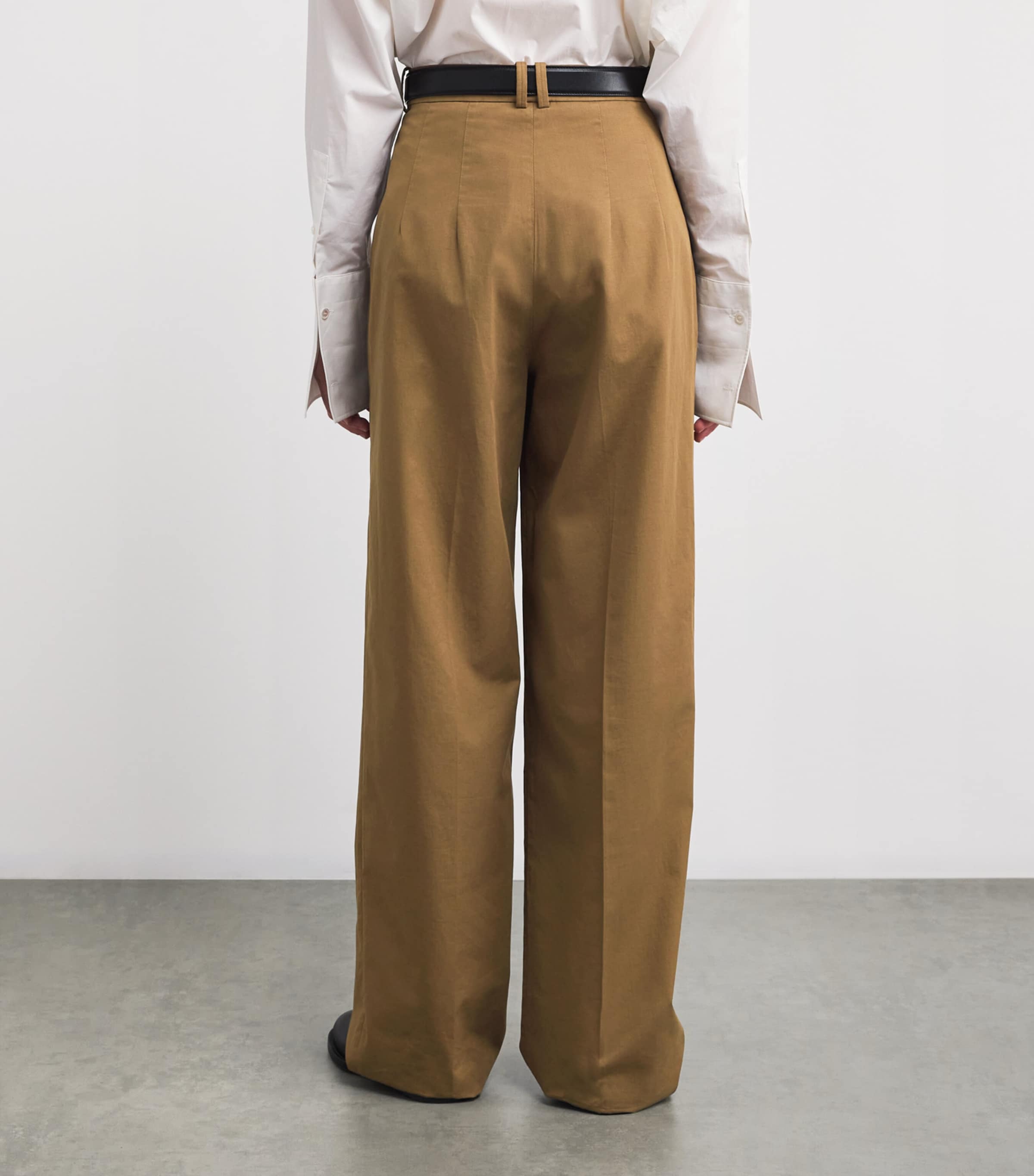 Igor Wide-Leg Tailored Trousers DARK SAND Image 4
