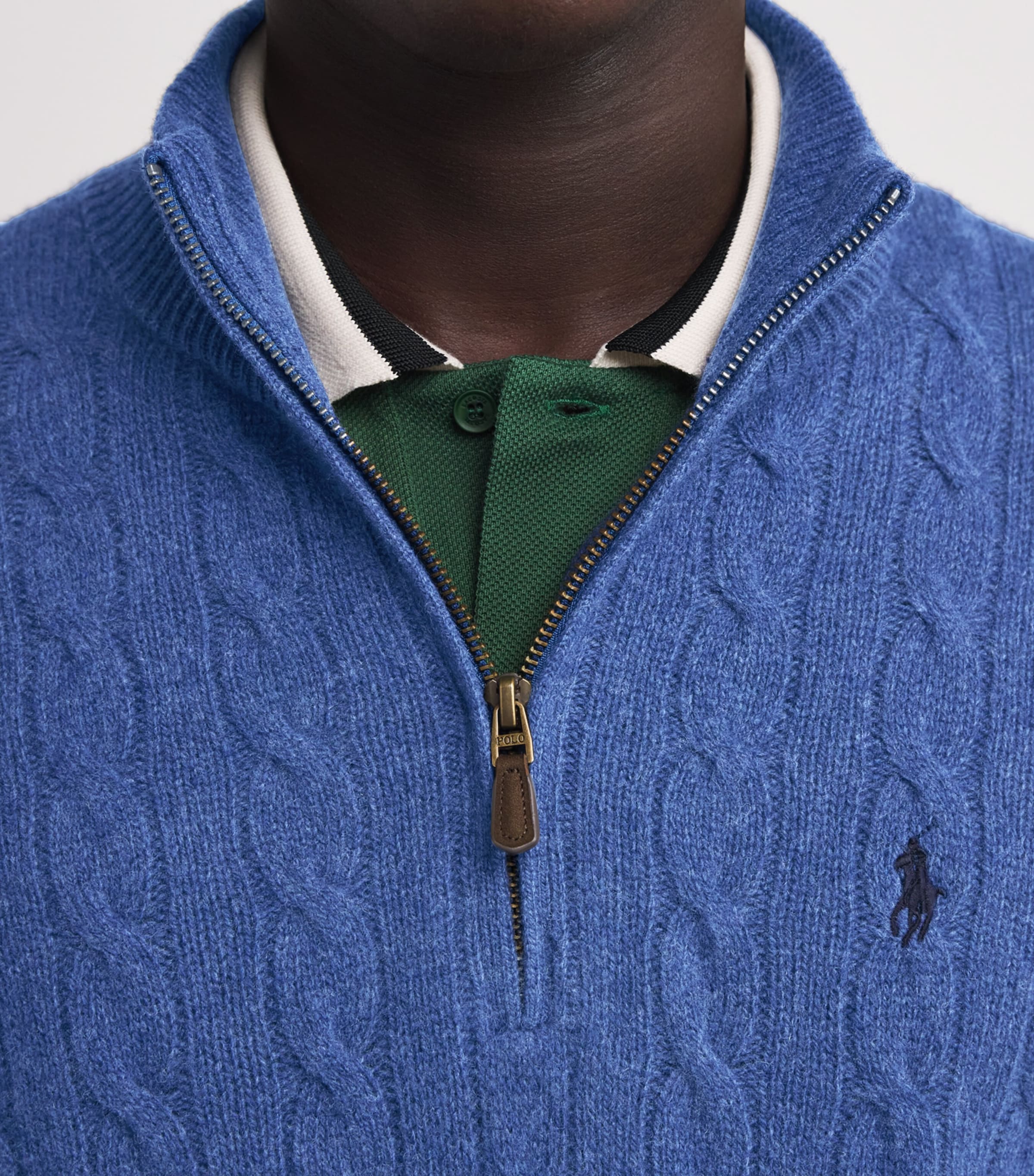 Wool-Cashmere Quarter-Zip Sweater NAVY Image 6