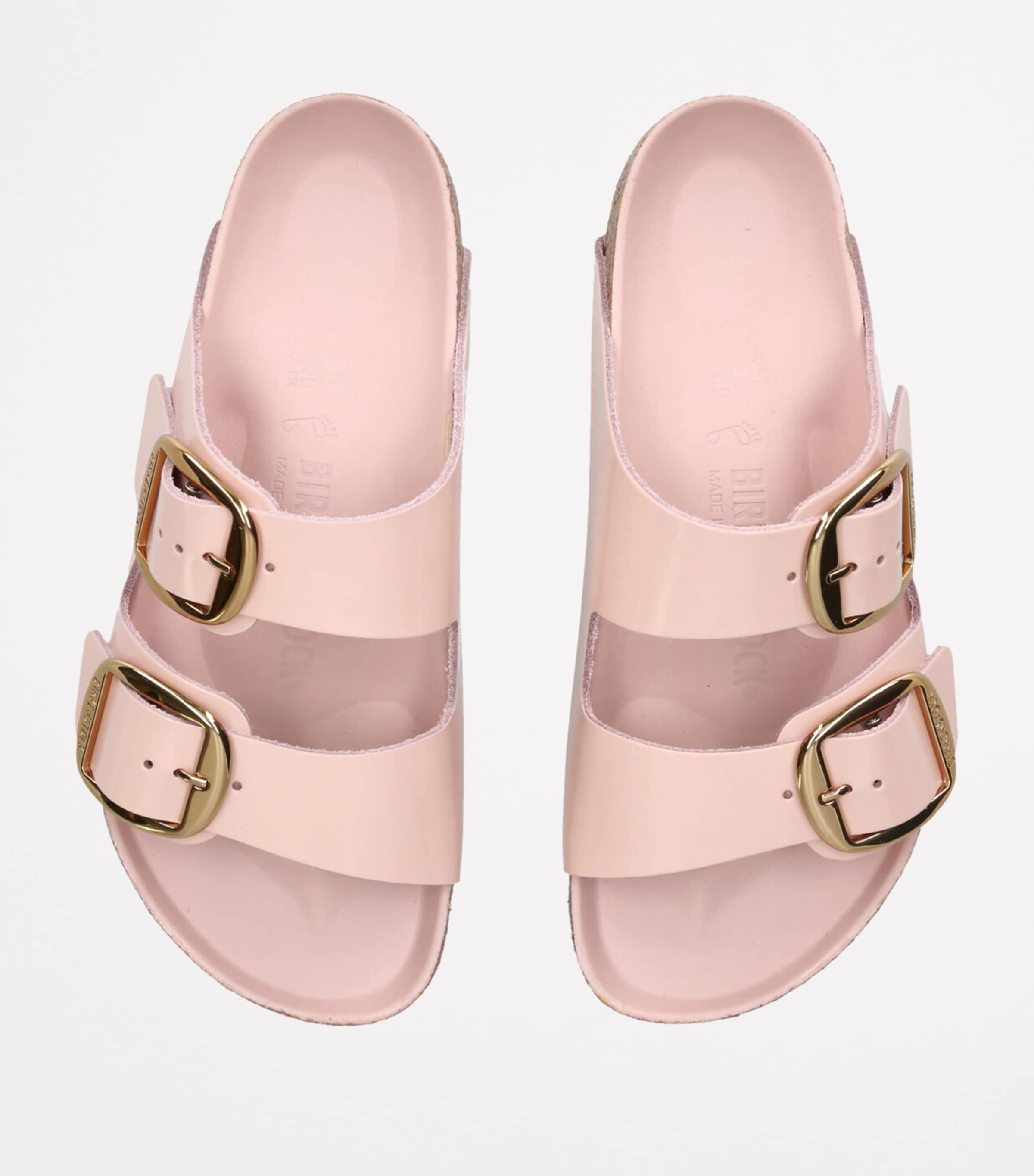 Leather Arizona Big Buckle Sandals PINK Image 4