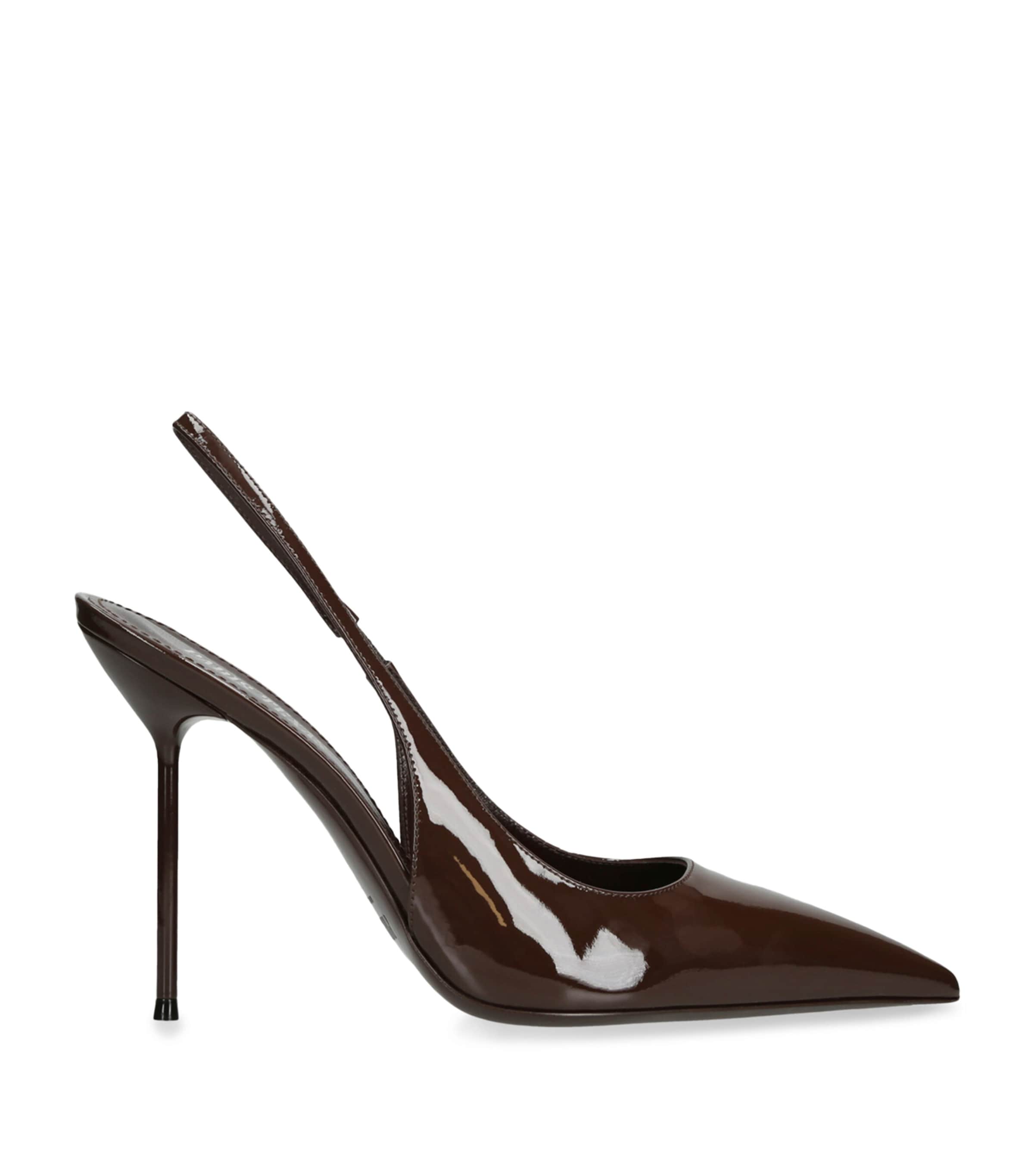Paris Texas Patent Leather Lidia Slingback Pumps 105 Brown Image 1