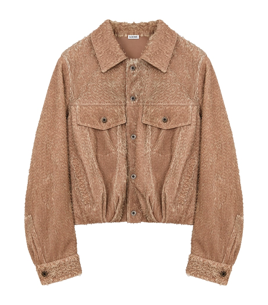 Textured Lambskin Oversized Jacket BEIGE Image 1