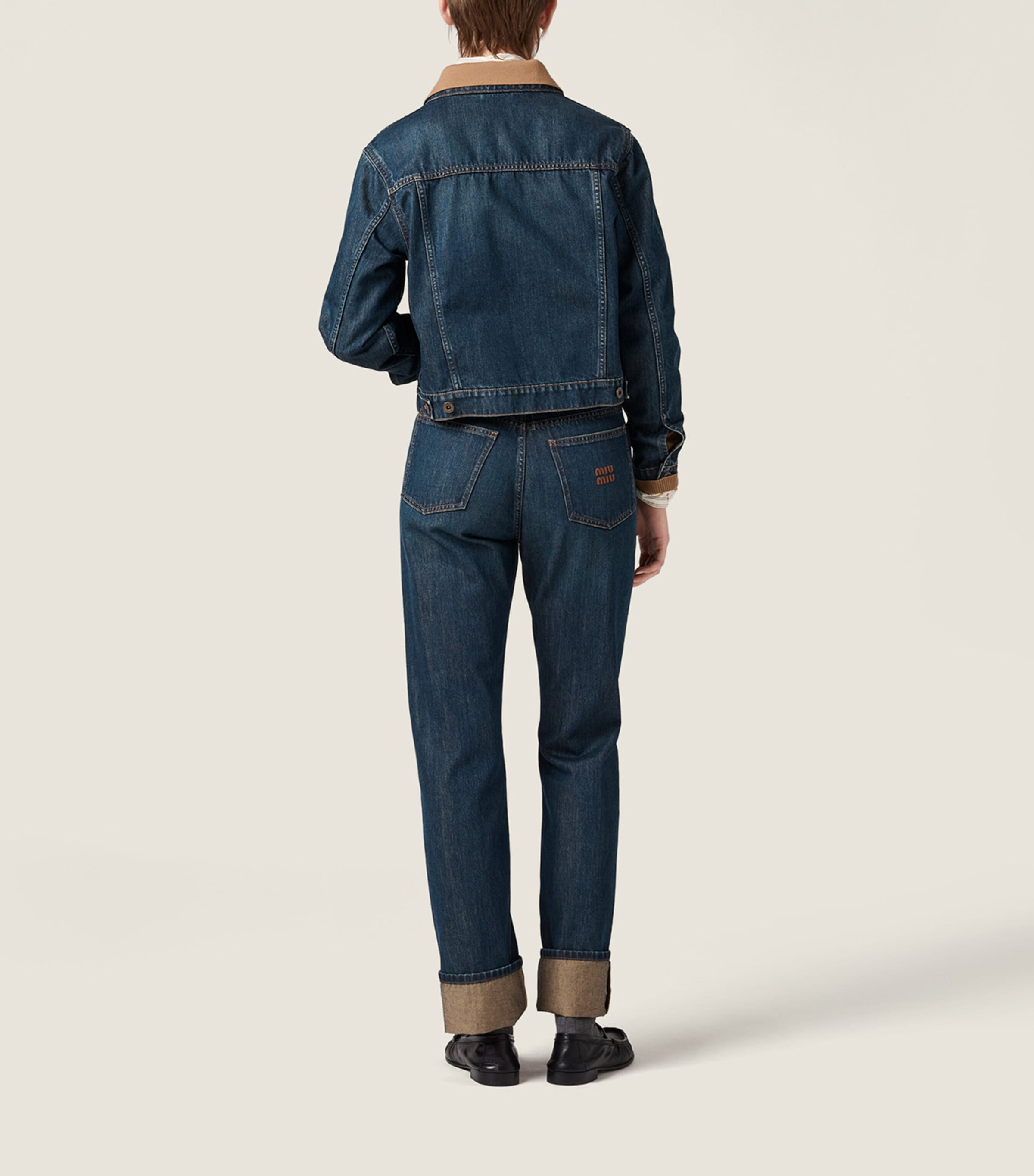 Miu Miu Womens Denim Blouson Jacket Image 3