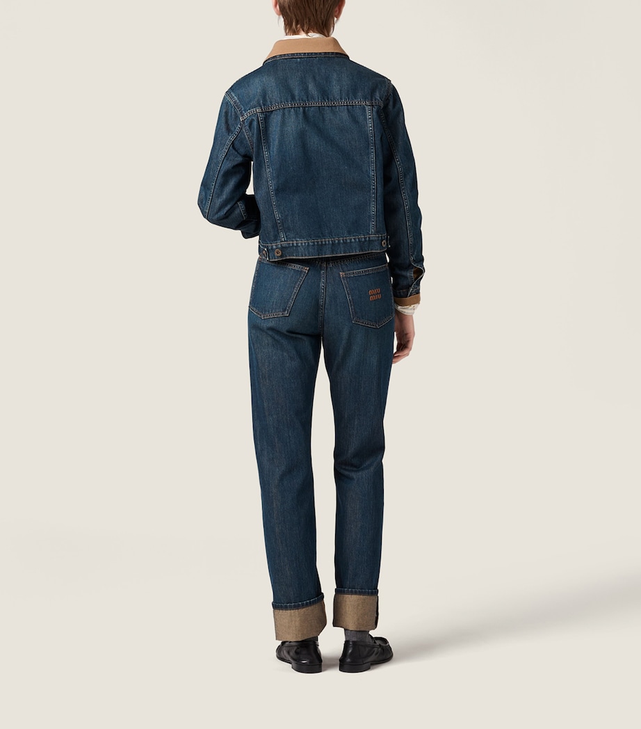Miu Miu Womens Denim Blouson Jacket Image 3