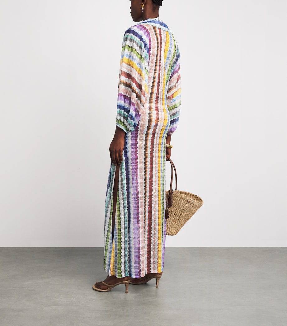Missoni Womens Zigzag Kaftan Maxi Dress Multicolor Image 4