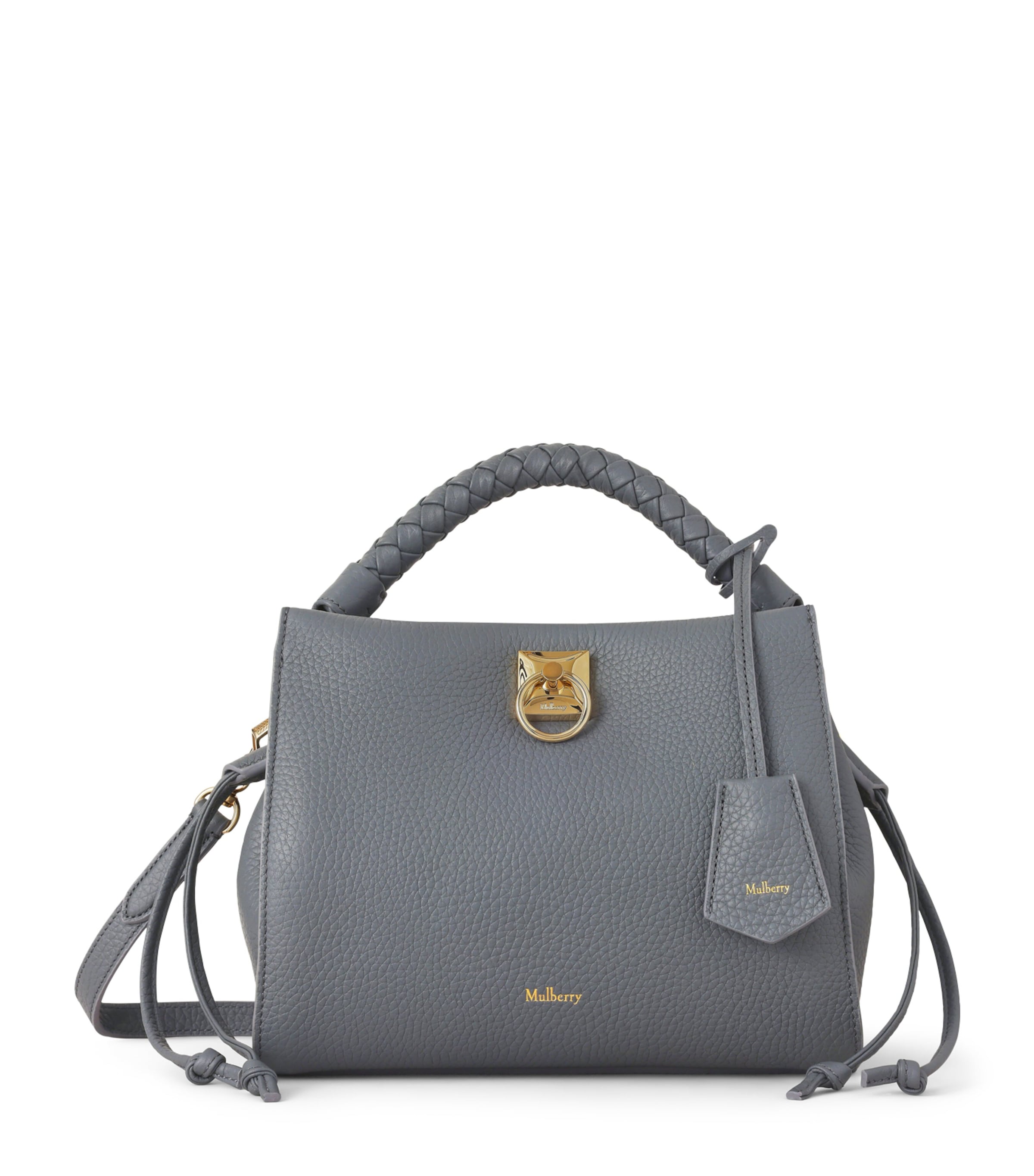 Mulberry Small Leather Iris Shoulder Bag Foggy Grey Image 1