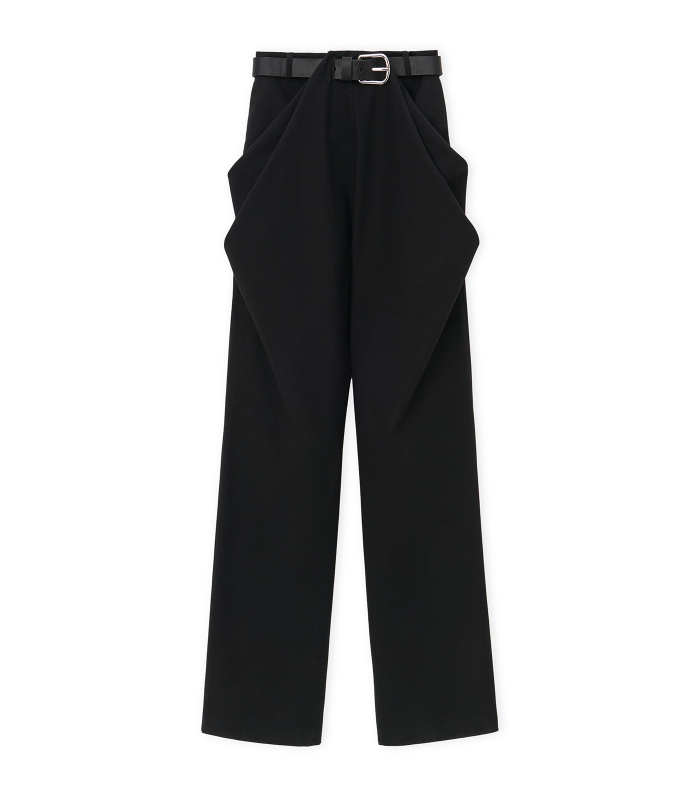 Loewe Draped Trousers In Cotton In Black