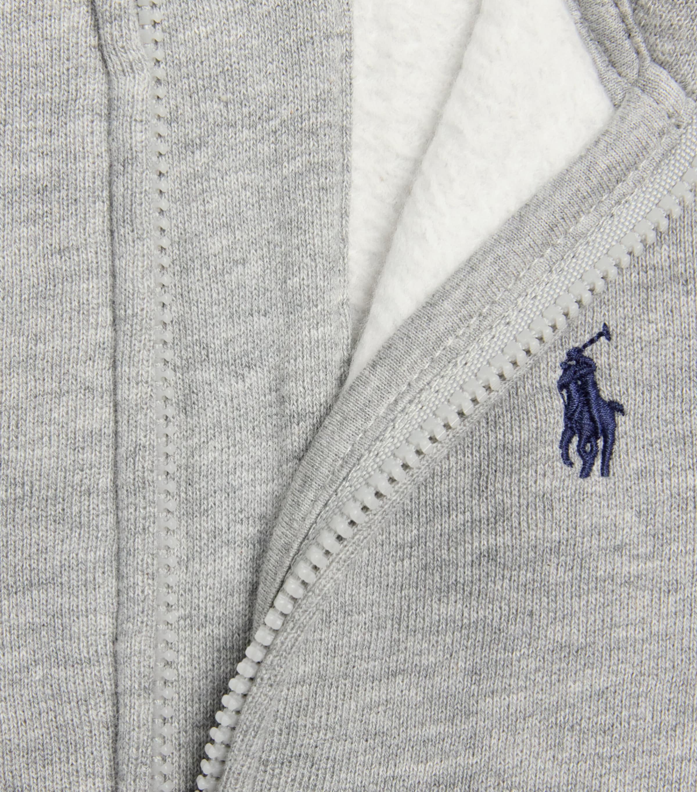Ralph Lauren Kids Polo Pony Zip-Up Hoodie (3-24 Months) Dark Sport Heather Image 3
