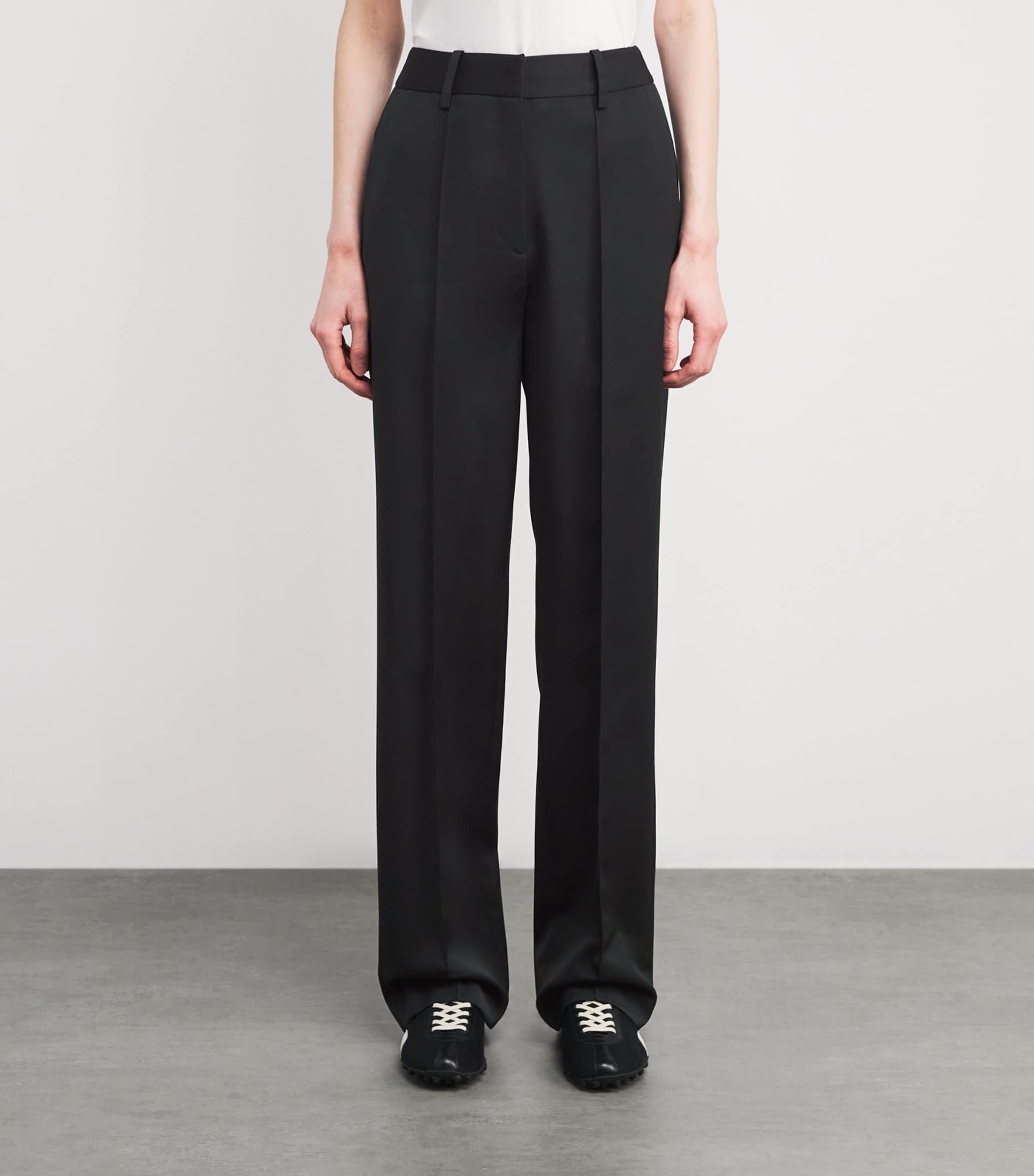Straight Tailored Trousers BLACK Image 3