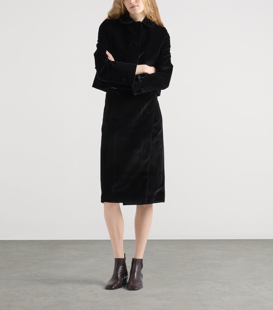 Velvet Midi Skirt F0002 Image 2