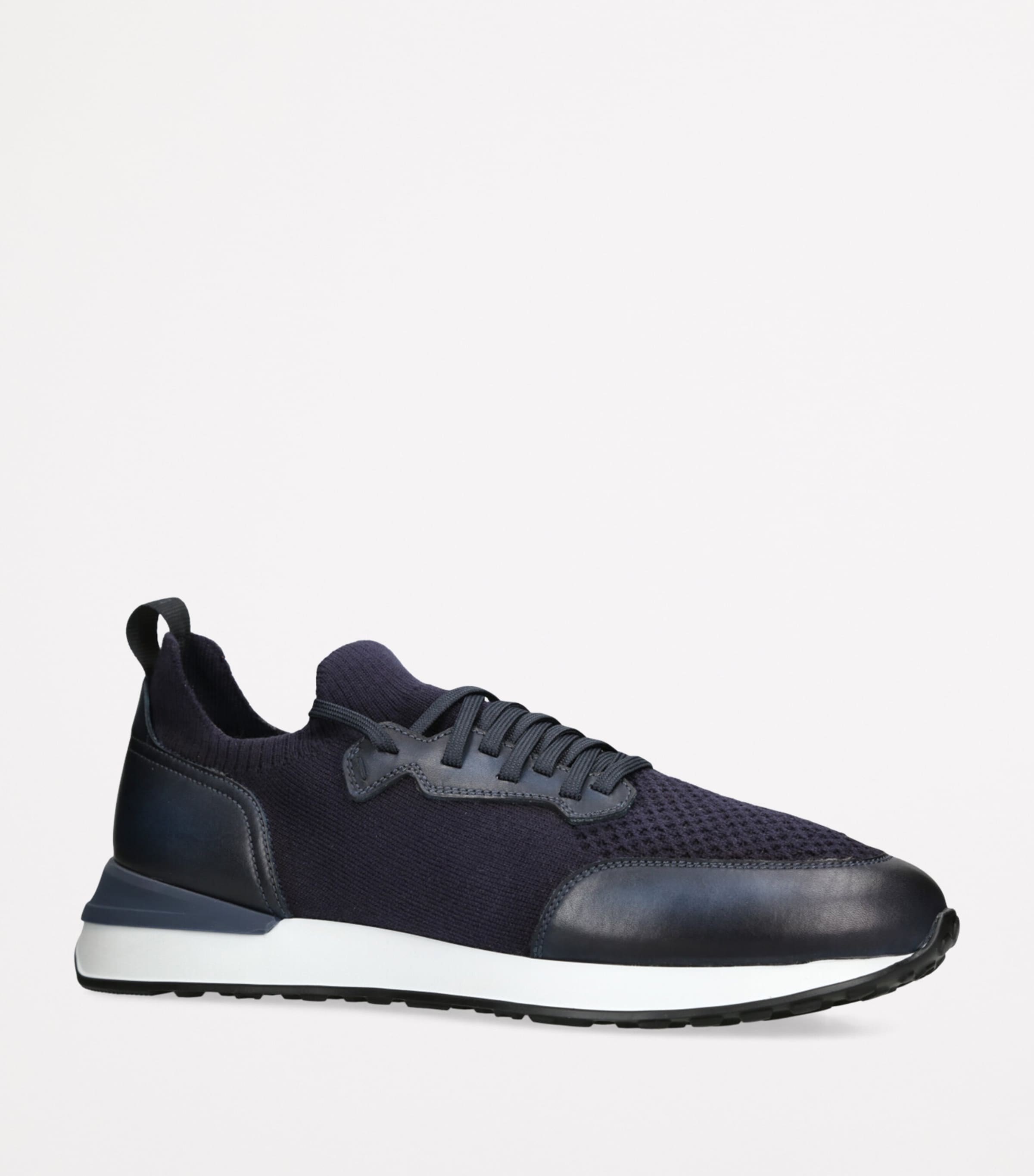 Leather-Trim Grafton Sneakers NAVY Image 3
