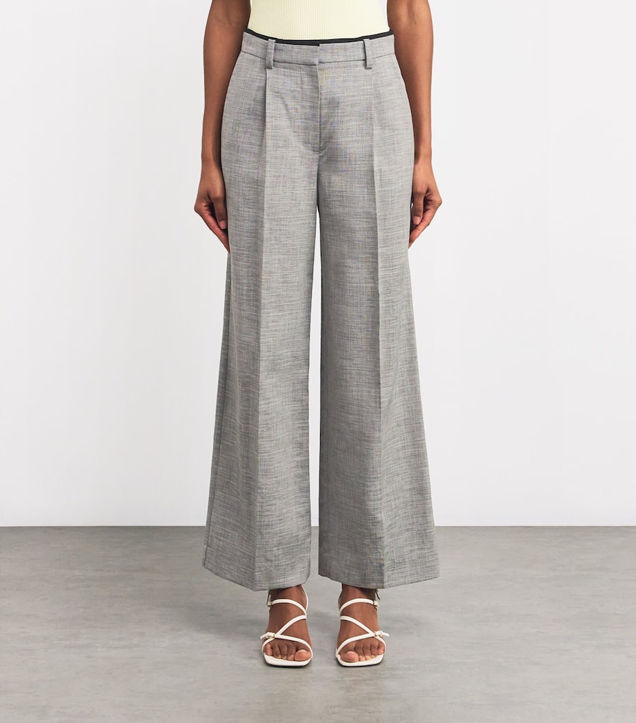 Wide-Leg Tailored Trousers GREY Image 3