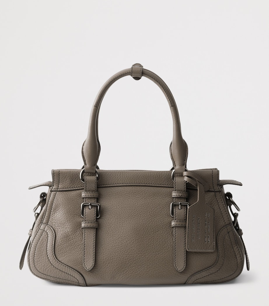 Large Leather Top-Handle Bag F0572 Image 3