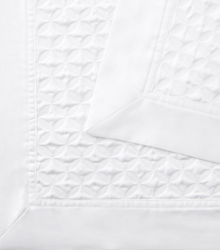 Yves Delorme Couture Cotton Adagio Double Bedspread (250cm x 250cm) Blanc Image 3