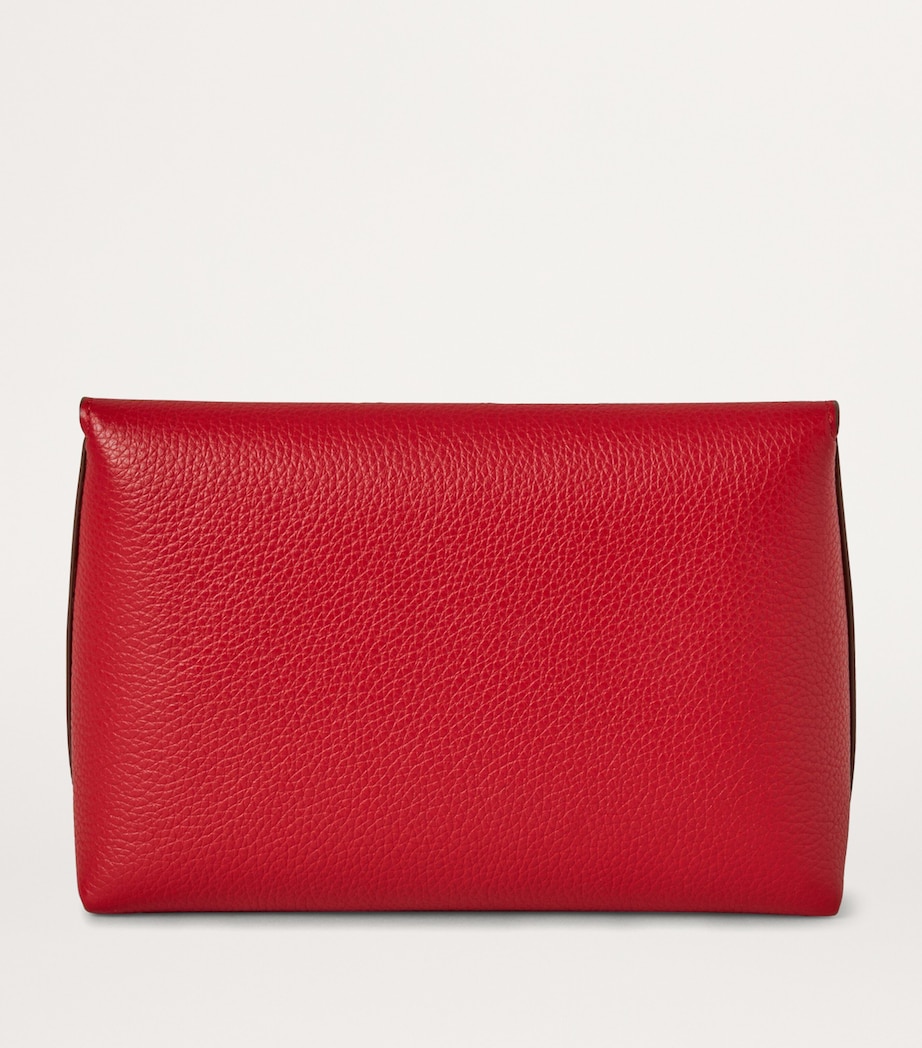 Leather Darley Cosmetic Pouch SCARLET RED Image 3
