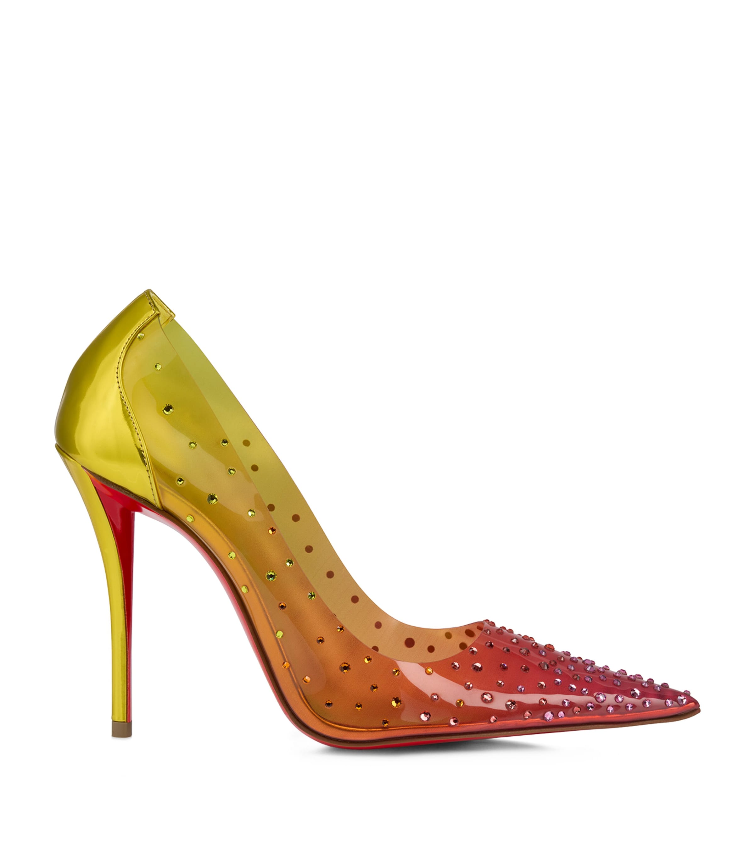 Christian Louboutin Miss Z Studded Pvc Red Sole Pumps In Pink