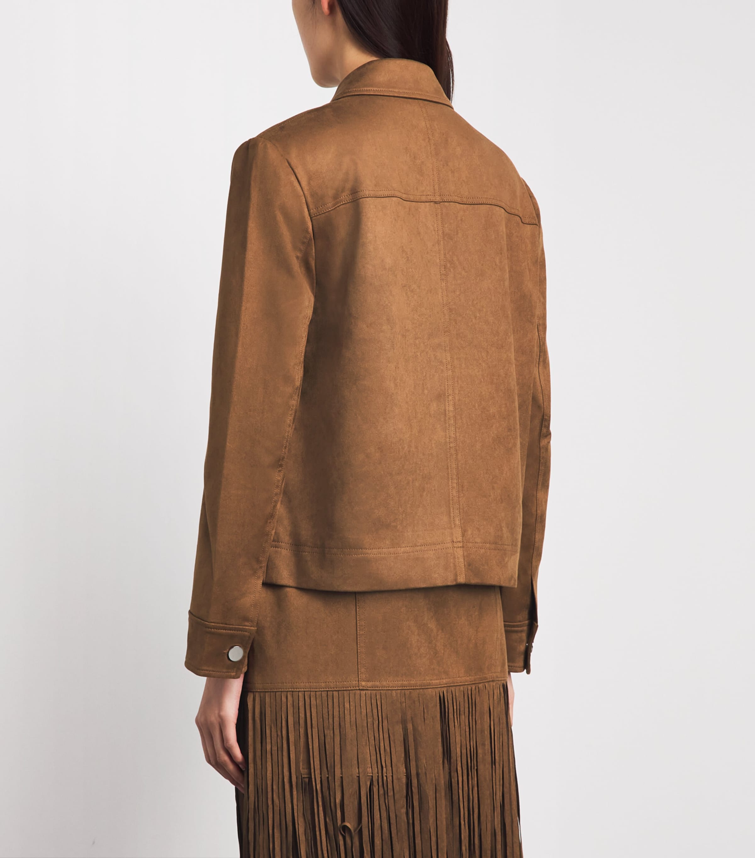 Toccin Womens Faux Suede Isayla Shacket Cedar Image 5
