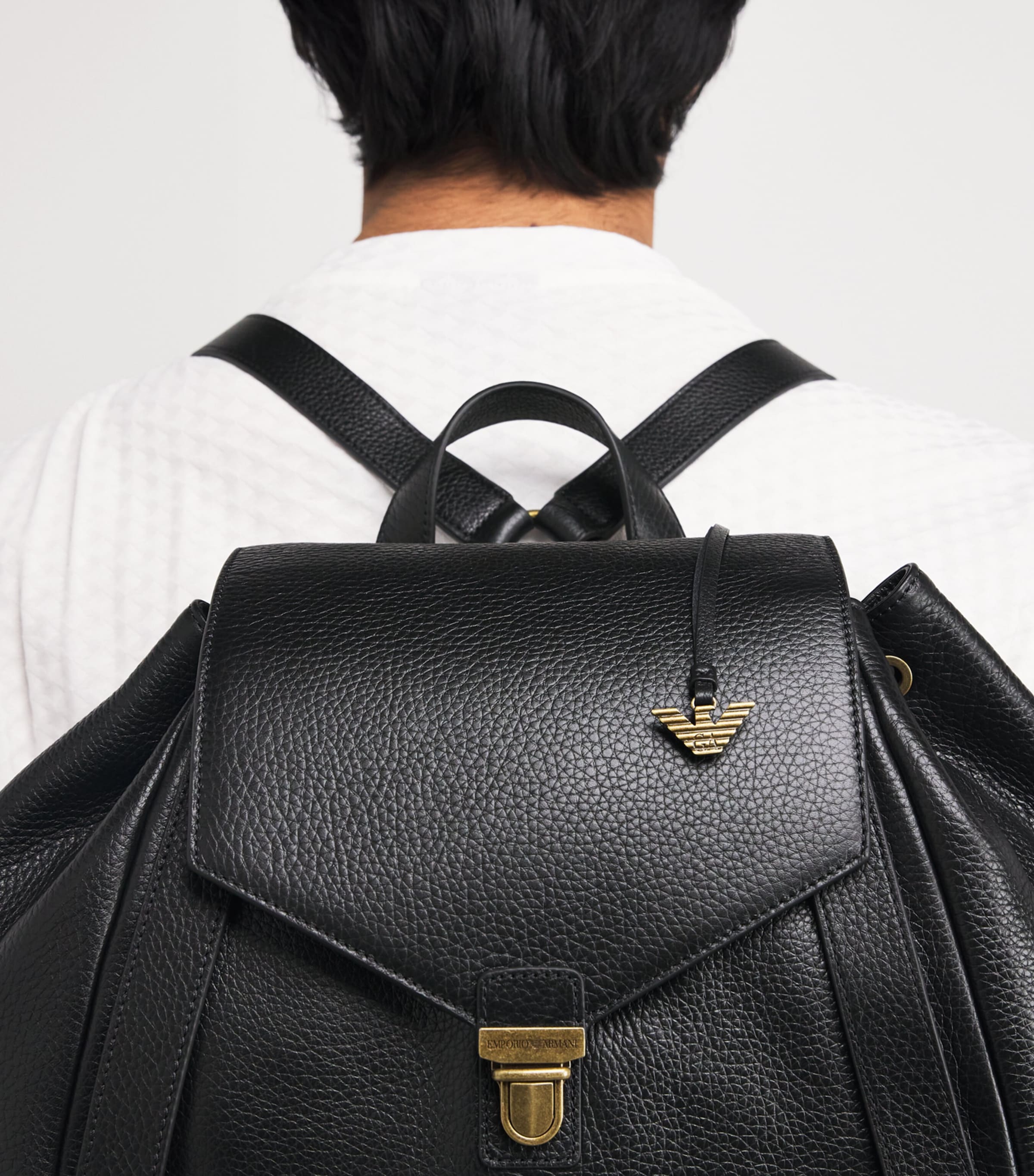 Pebbled Leather Backpack UC001 Image 2